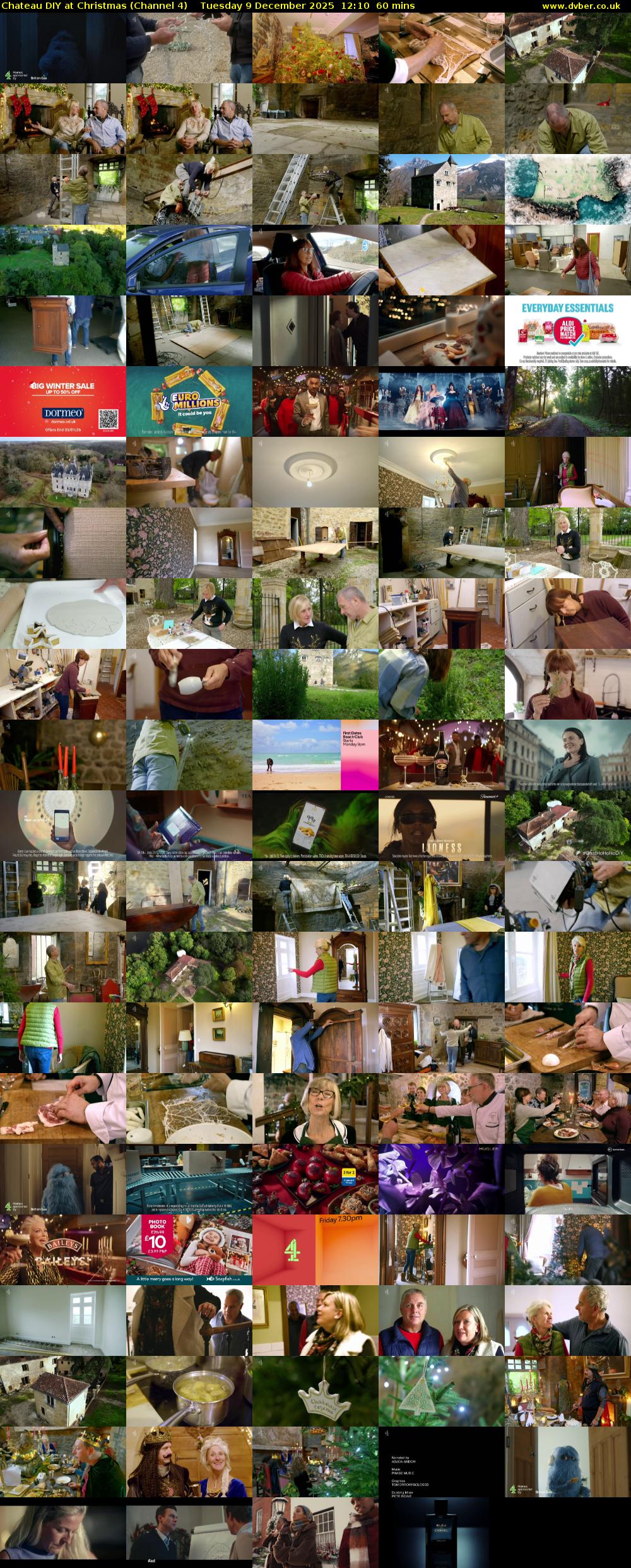 Chateau DIY at Christmas (Channel 4) Tuesday 9 December 2025 12:10 - 13:10