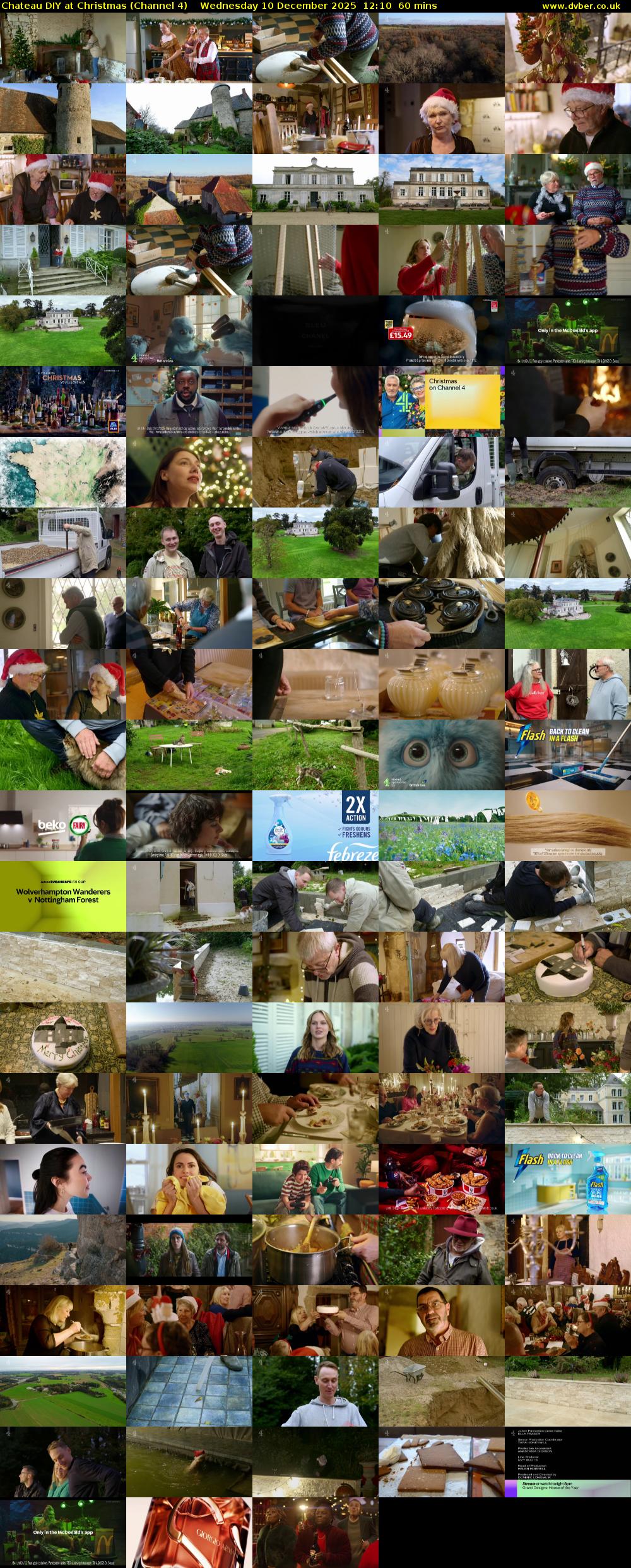 Chateau DIY at Christmas (Channel 4) Wednesday 10 December 2025 12:10 - 13:10