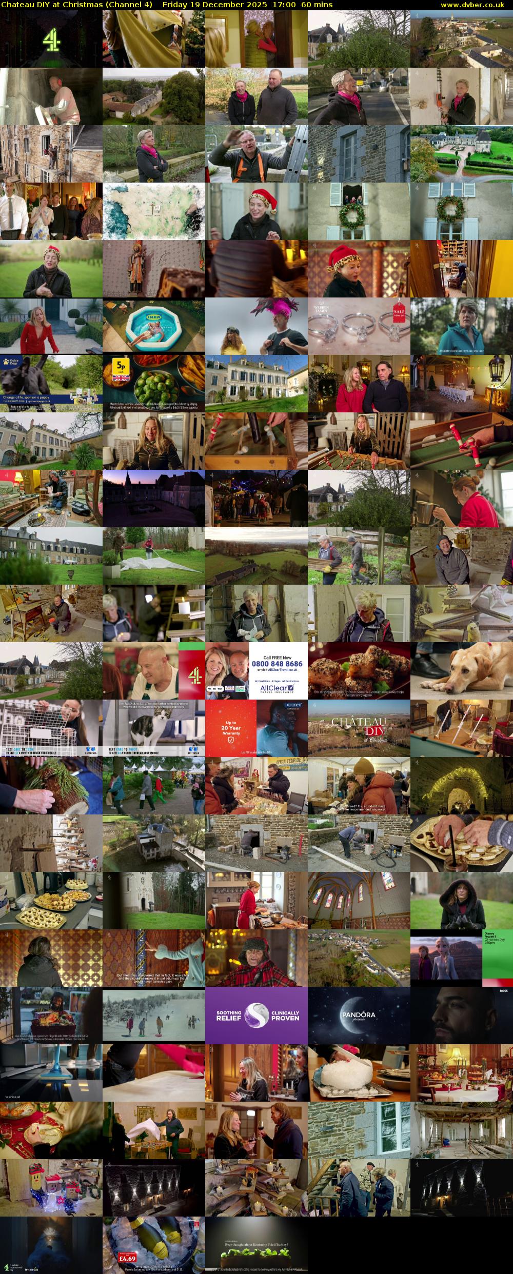 Chateau DIY at Christmas (Channel 4) Friday 19 December 2025 17:00 - 18:00