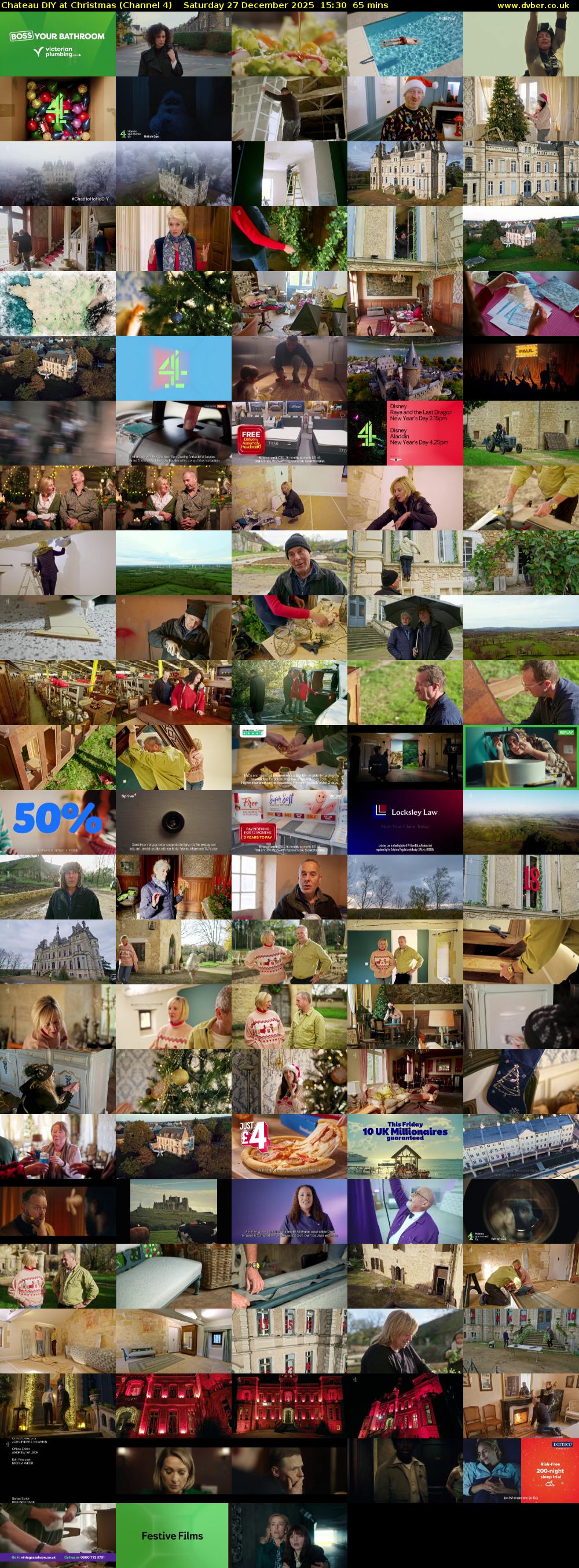 Chateau DIY at Christmas (Channel 4) Saturday 27 December 2025 15:30 - 16:35