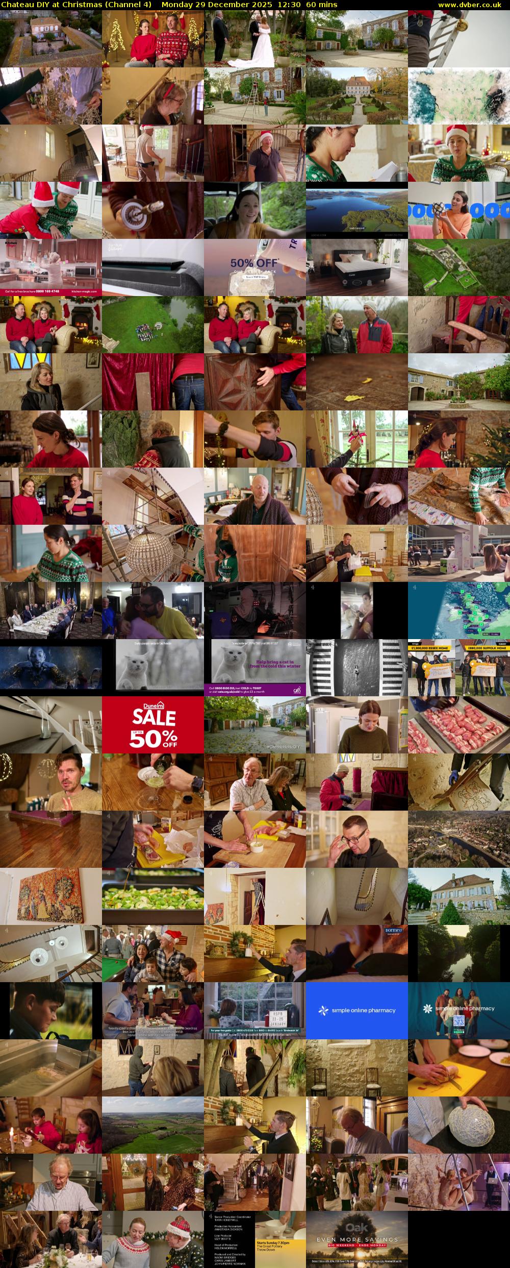 Chateau DIY at Christmas (Channel 4) Monday 29 December 2025 12:30 - 13:30