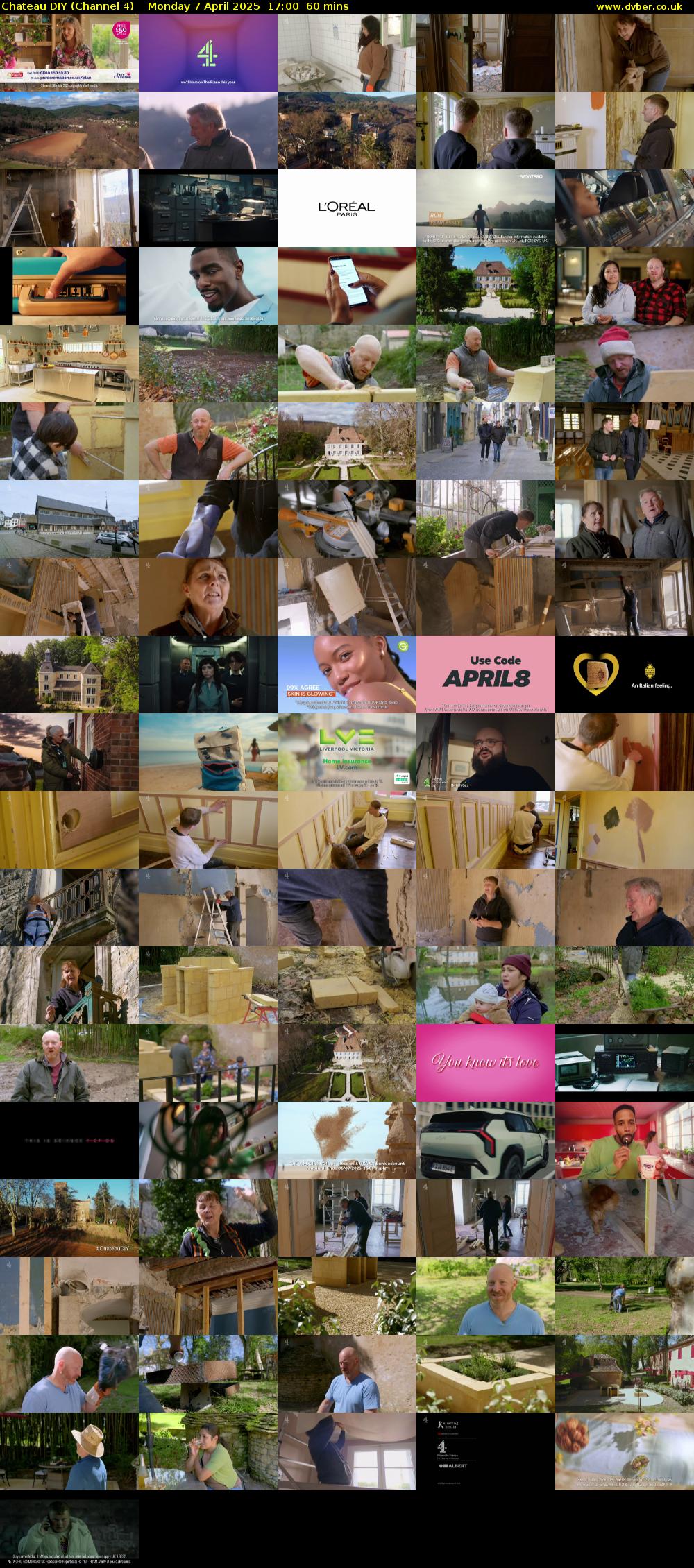 Chateau DIY (Channel 4) Monday 7 April 2025 17:00 - 18:00