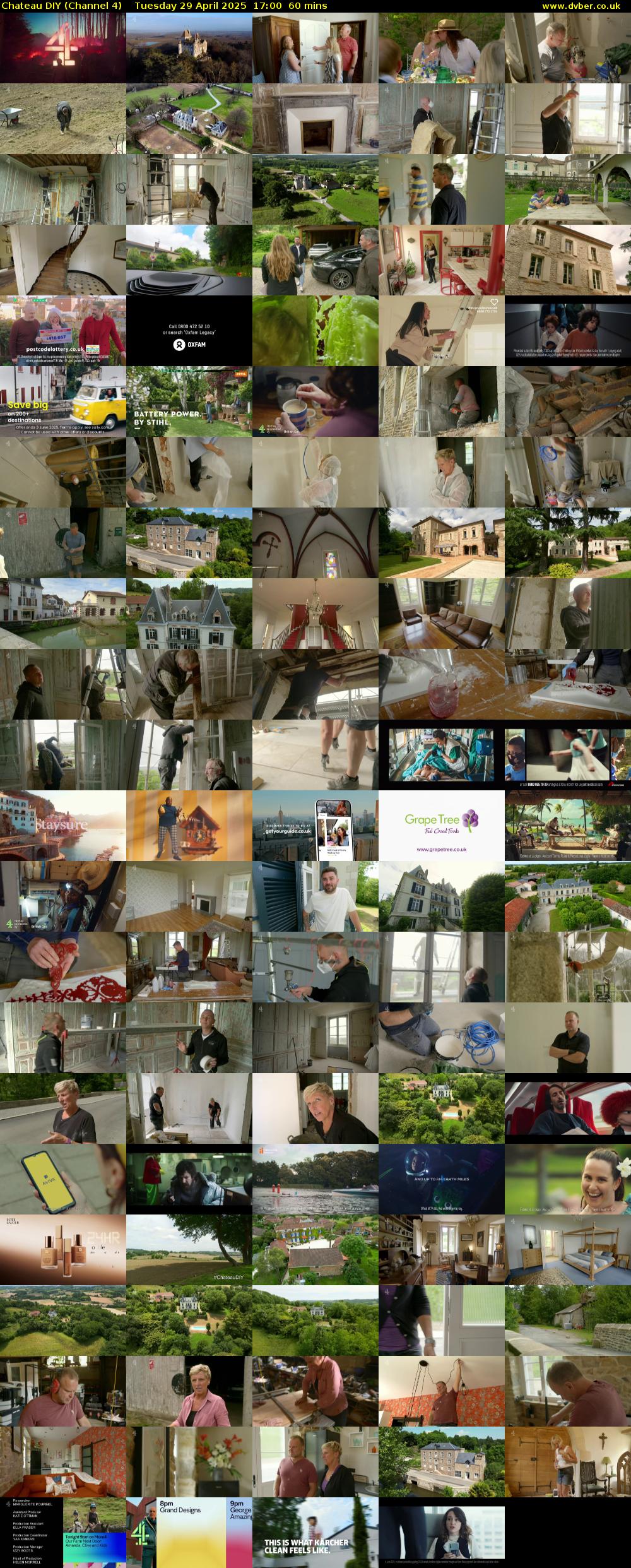 Chateau DIY (Channel 4) Tuesday 29 April 2025 17:00 - 18:00