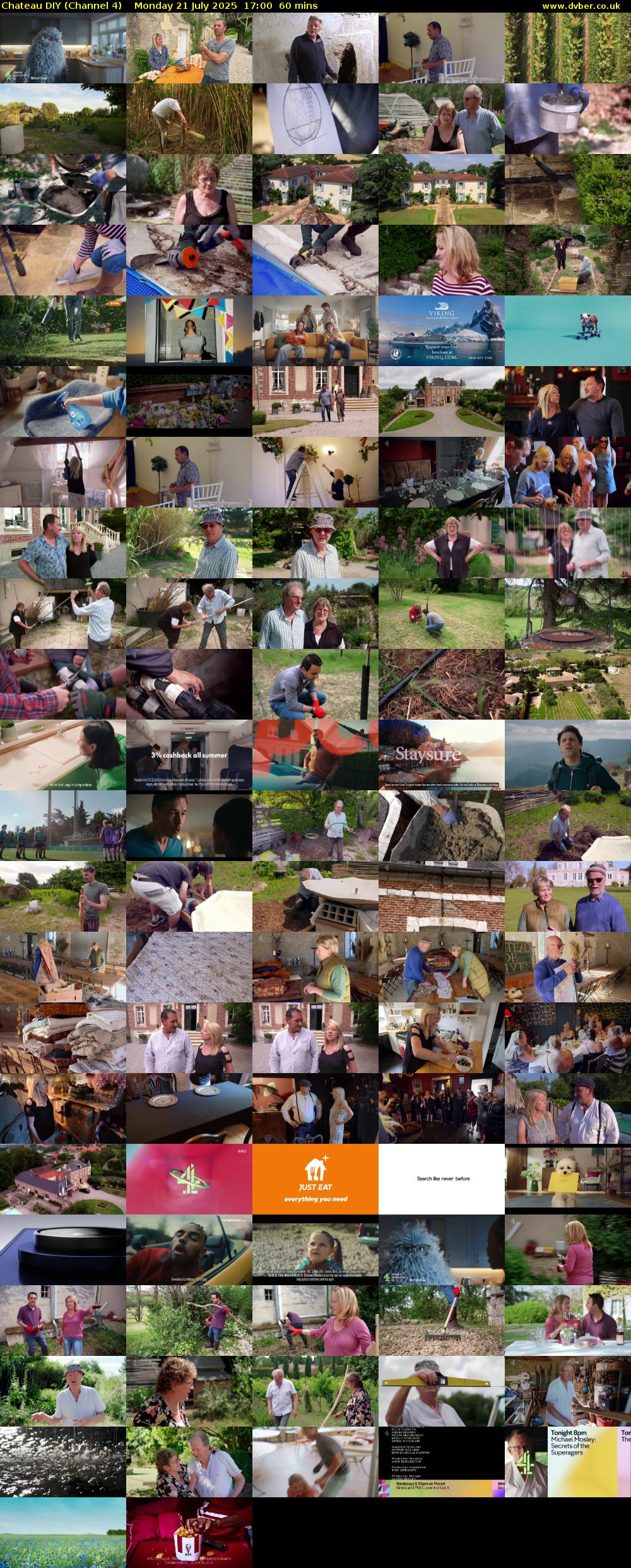 Chateau DIY (Channel 4) Monday 21 July 2025 17:00 - 18:00