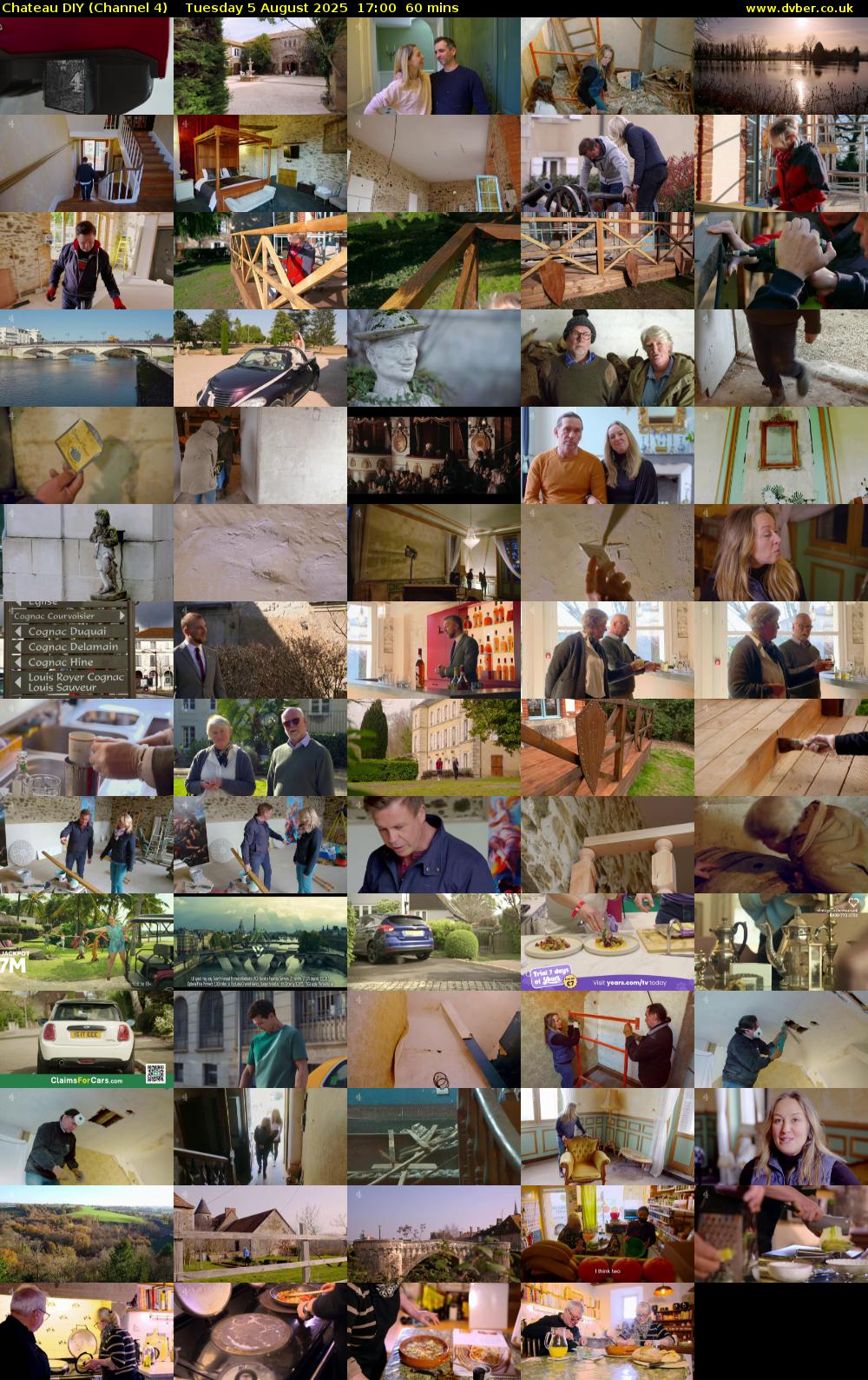 Chateau DIY (Channel 4) Tuesday 5 August 2025 17:00 - 18:00
