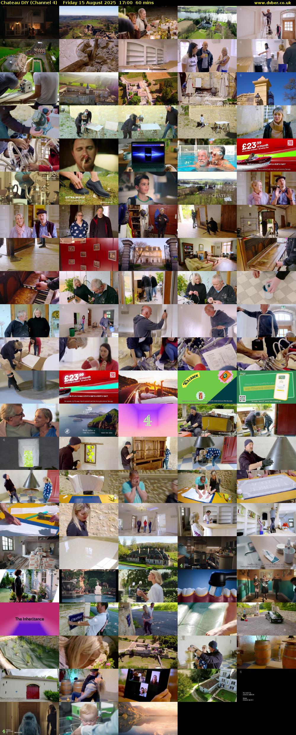 Chateau DIY (Channel 4) Friday 15 August 2025 17:00 - 18:00
