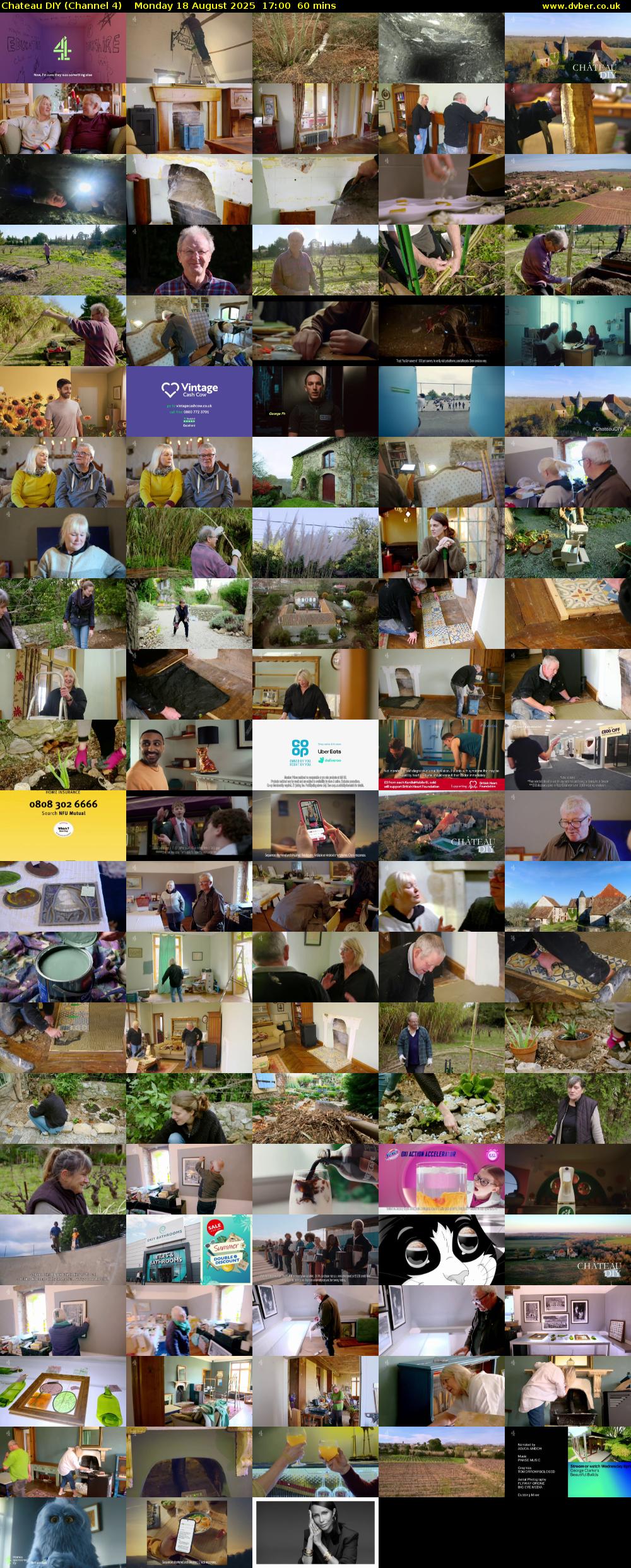 Chateau DIY (Channel 4) Monday 18 August 2025 17:00 - 18:00