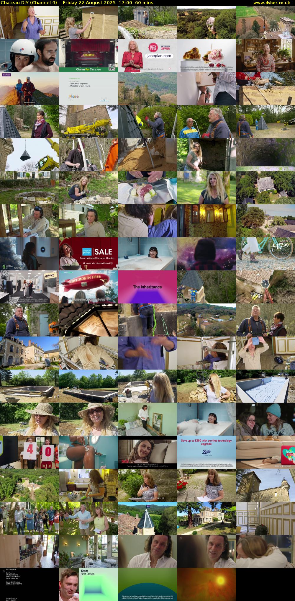 Chateau DIY (Channel 4) Friday 22 August 2025 17:00 - 18:00