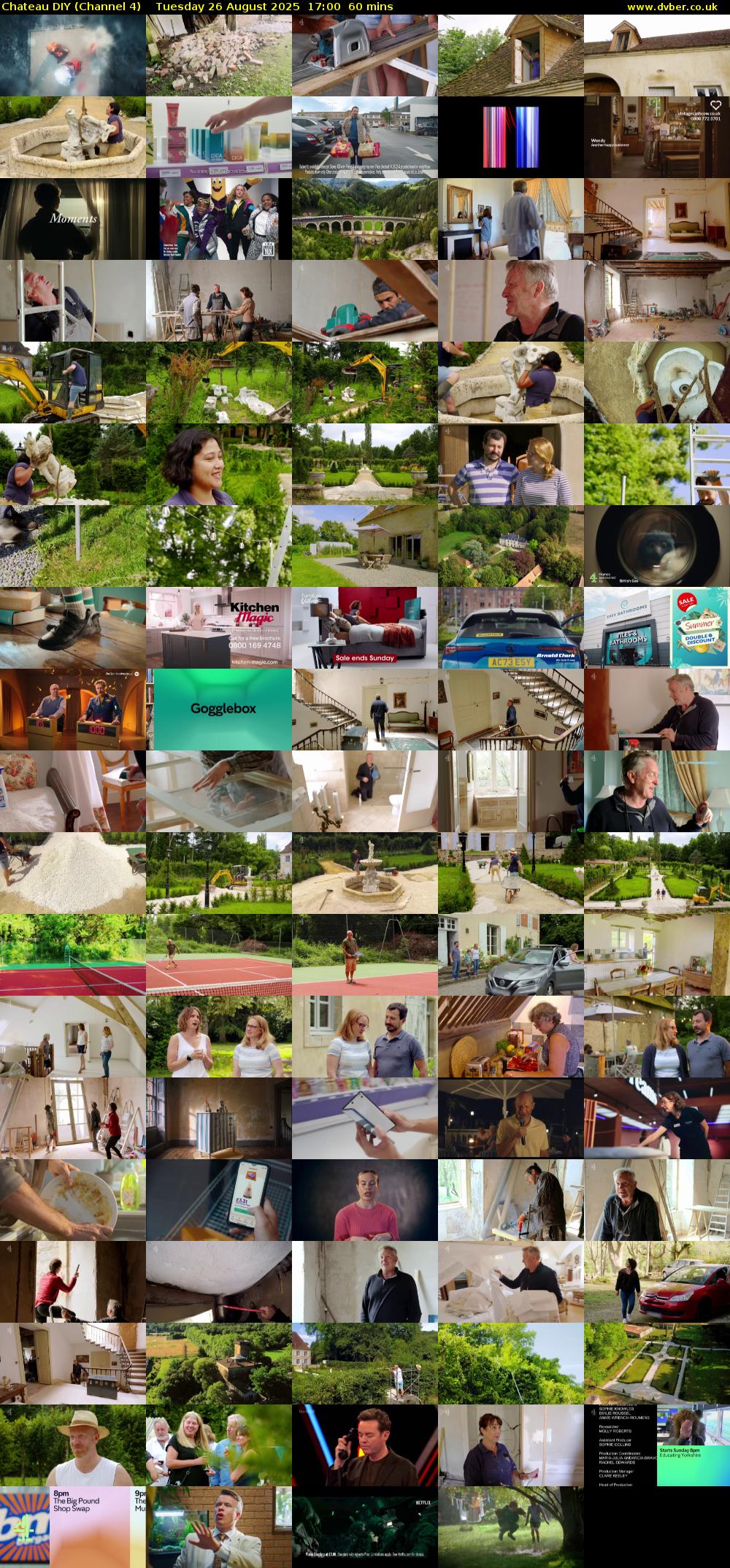 Chateau DIY (Channel 4) Tuesday 26 August 2025 17:00 - 18:00