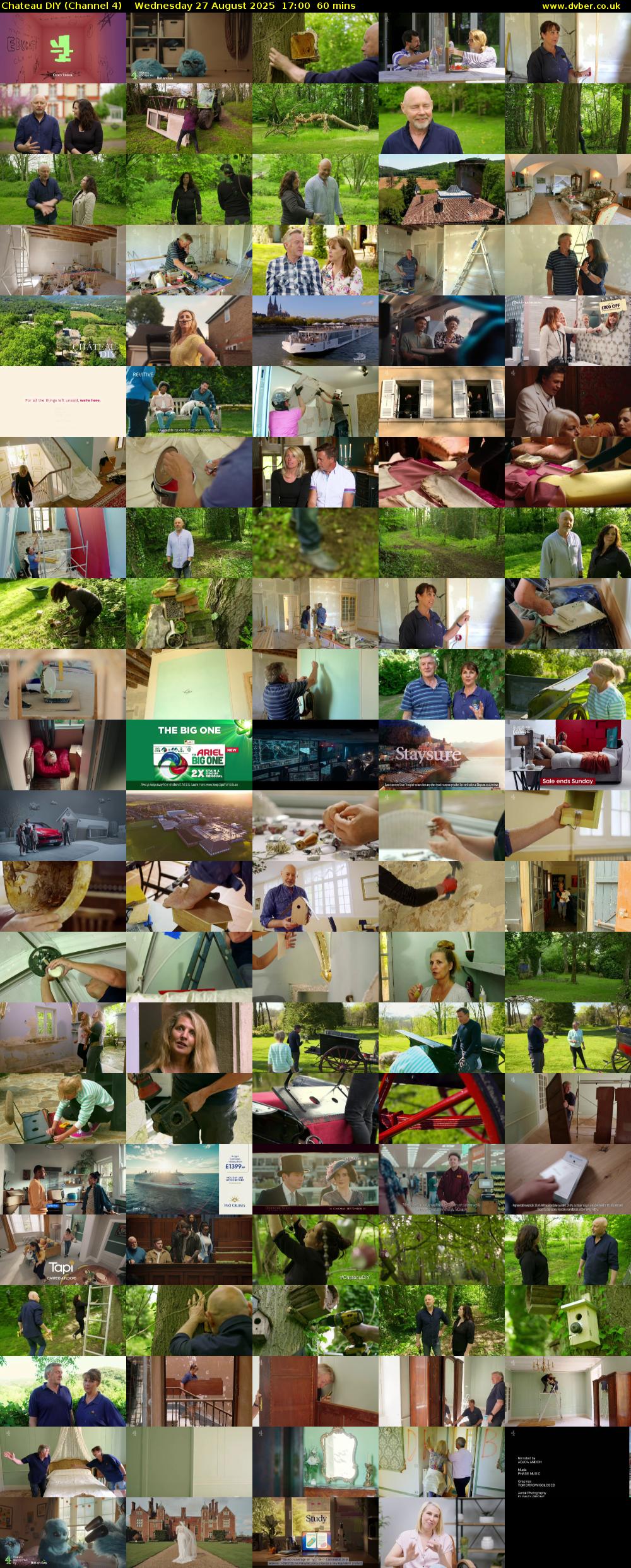 Chateau DIY (Channel 4) Wednesday 27 August 2025 17:00 - 18:00