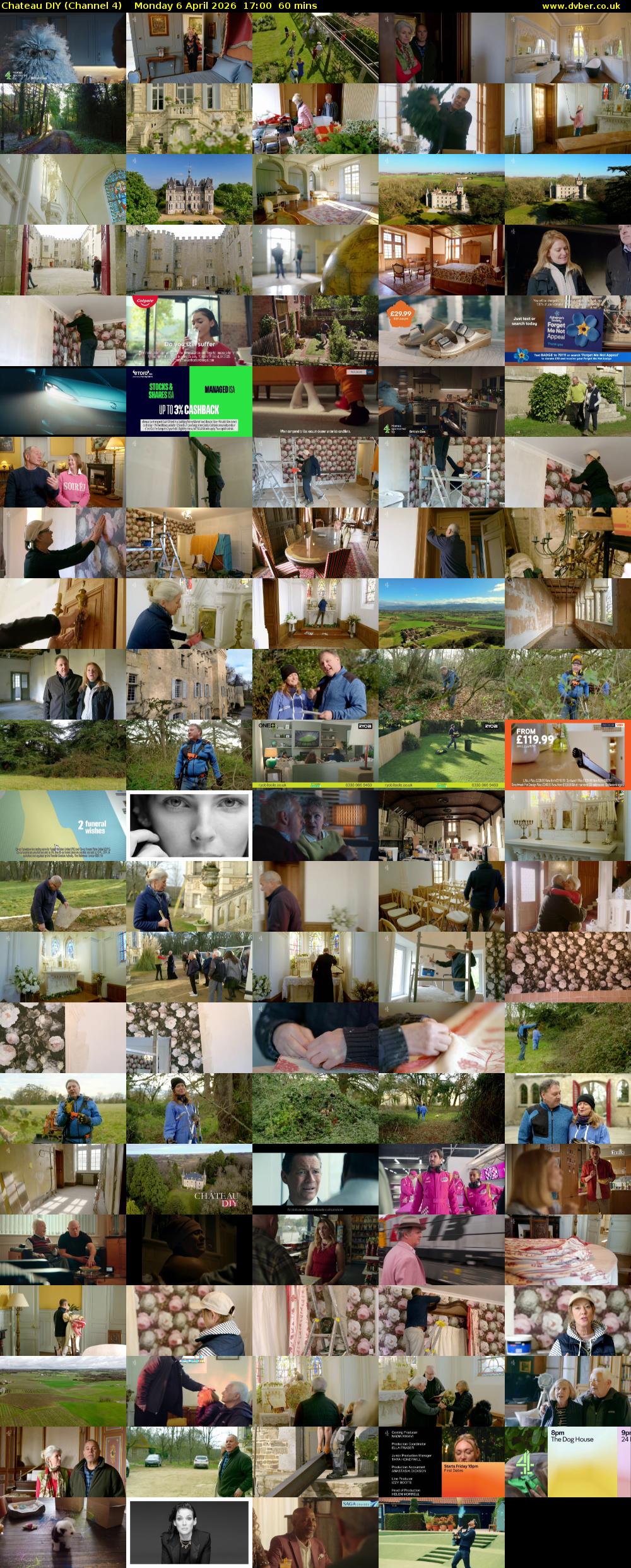 Chateau DIY (Channel 4) Monday 6 April 2026 17:00 - 18:00