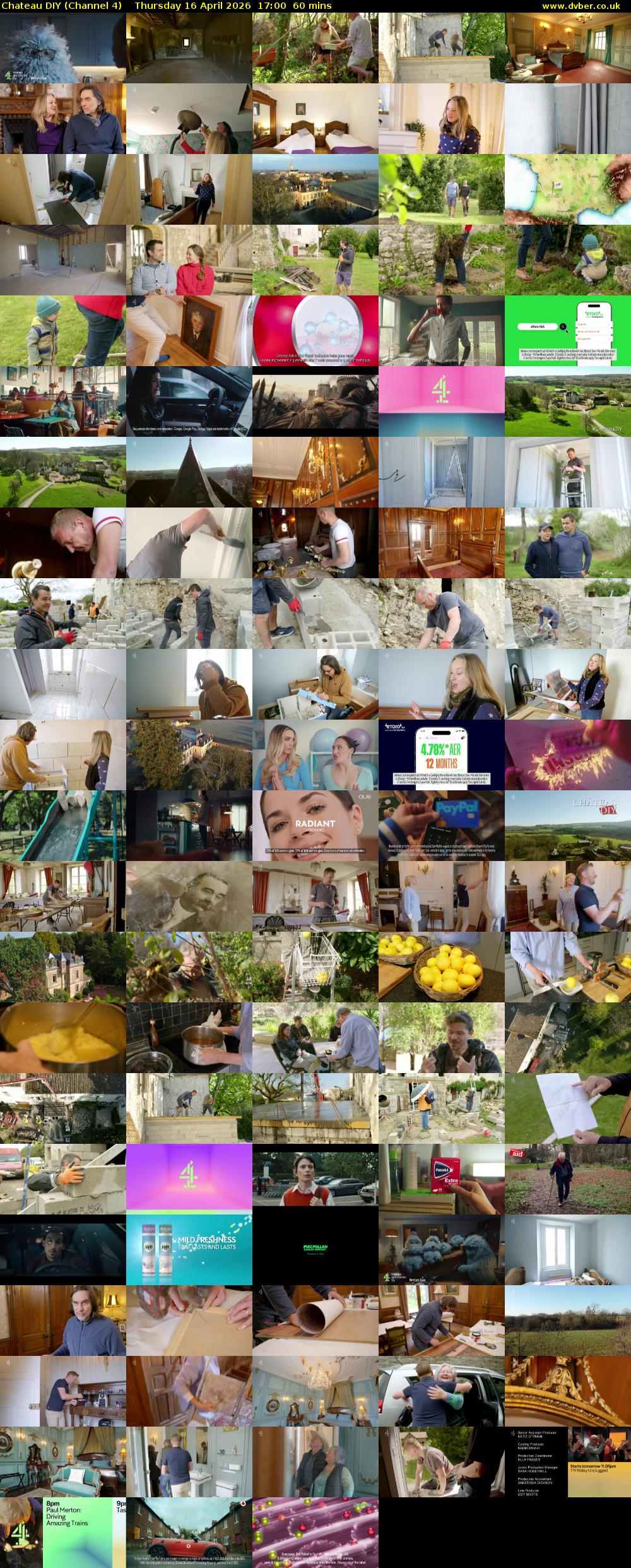 Chateau DIY (Channel 4) Thursday 16 April 2026 17:00 - 18:00