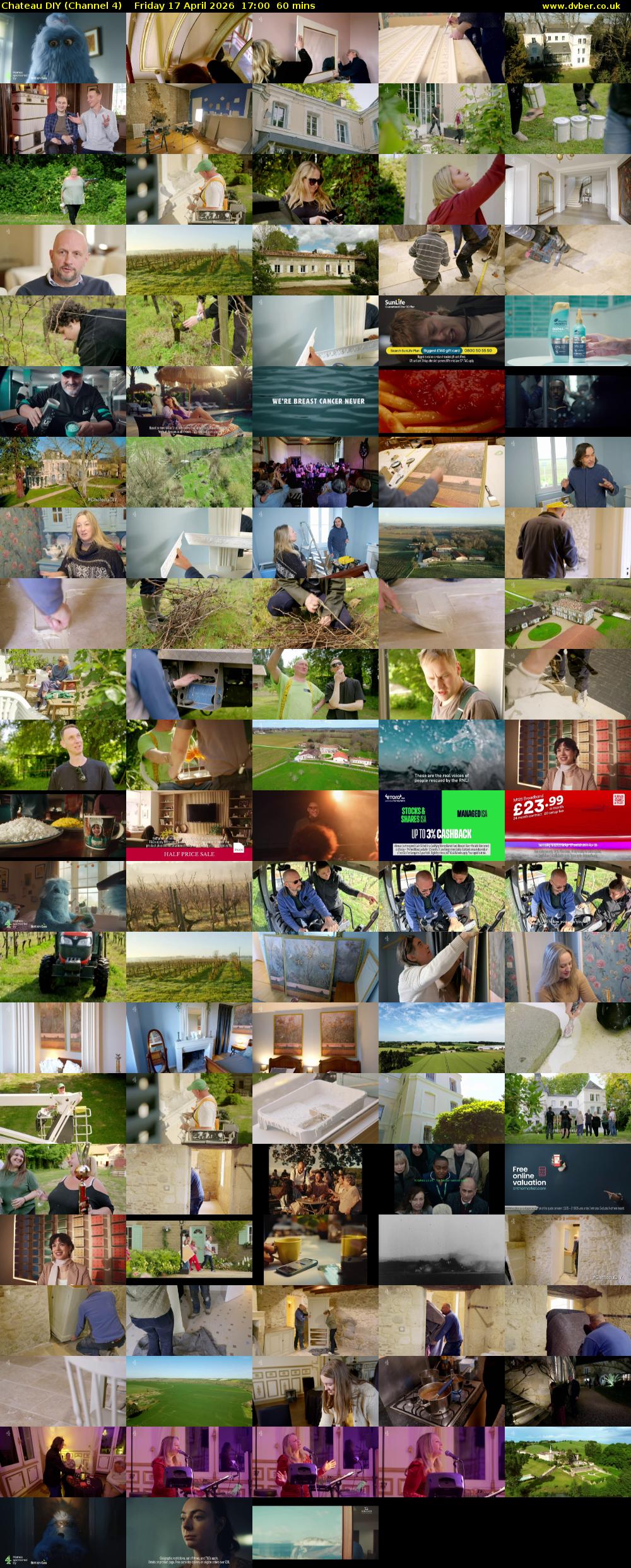 Chateau DIY (Channel 4) Friday 17 April 2026 17:00 - 18:00