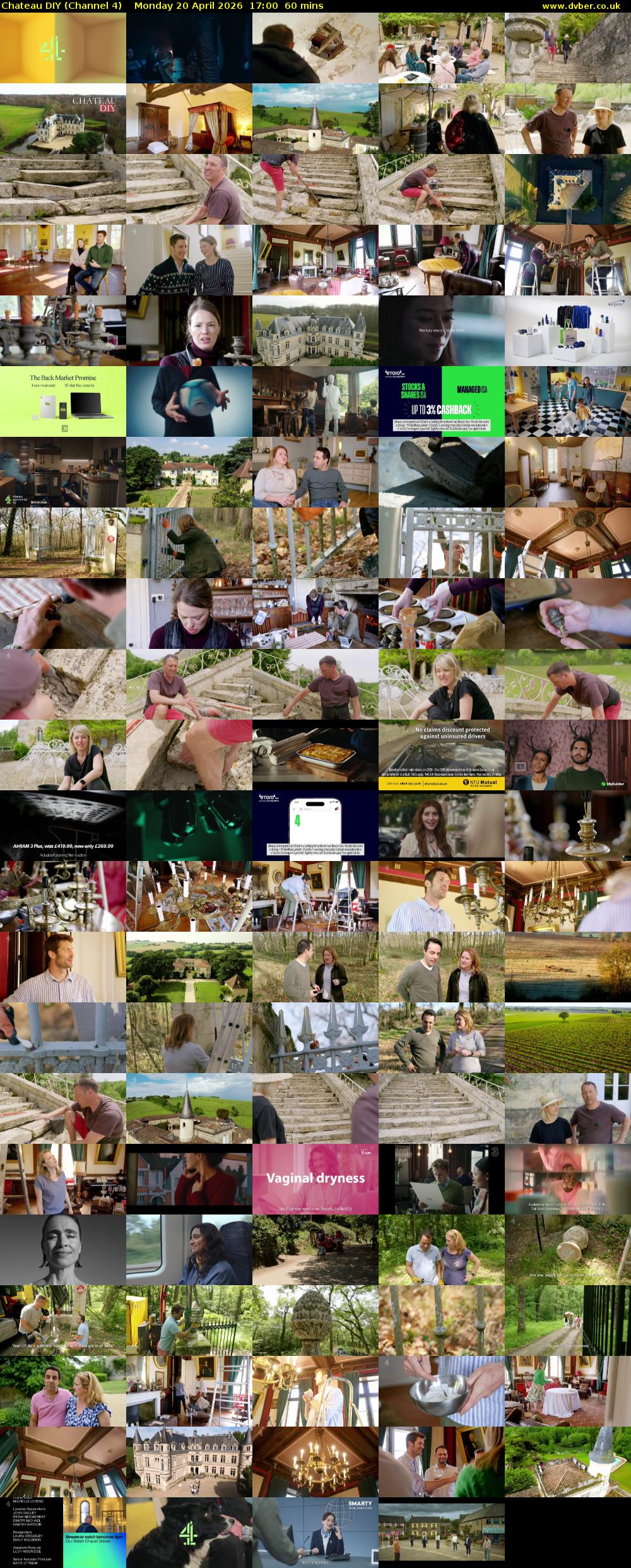 Chateau DIY (Channel 4) Monday 20 April 2026 17:00 - 18:00