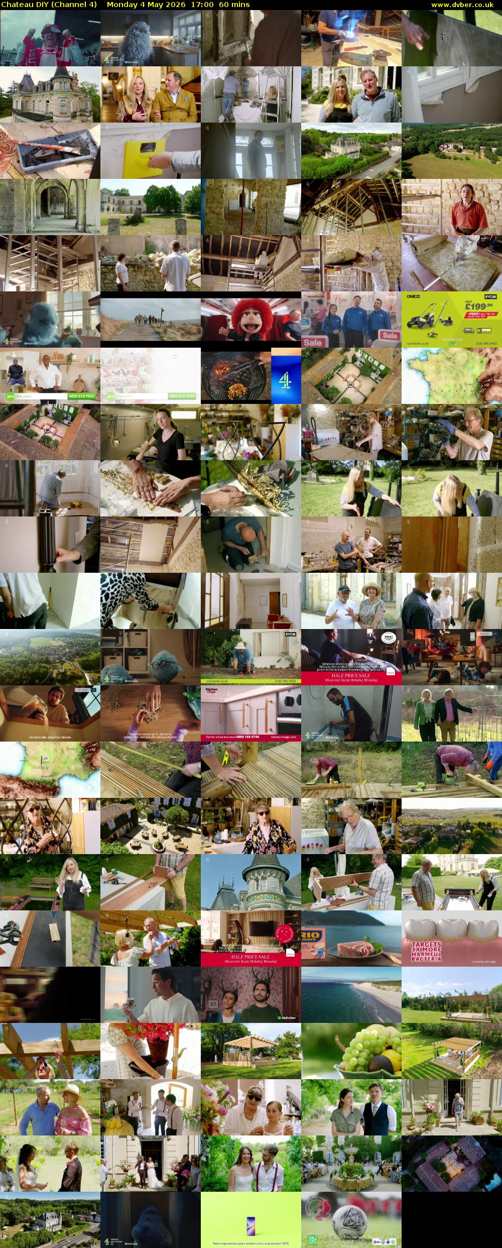 Chateau DIY (Channel 4) Monday 4 May 2026 17:00 - 18:00