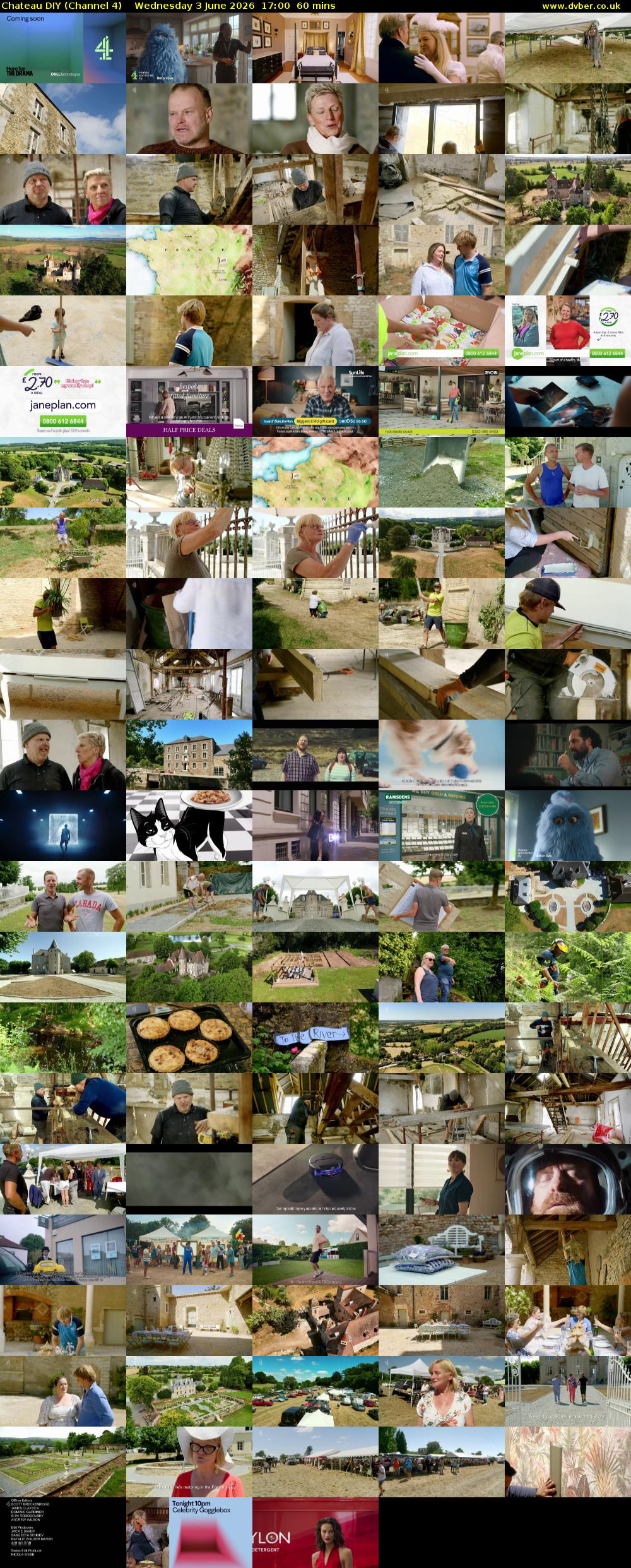 Chateau DIY (Channel 4) Wednesday 3 June 2026 17:00 - 18:00