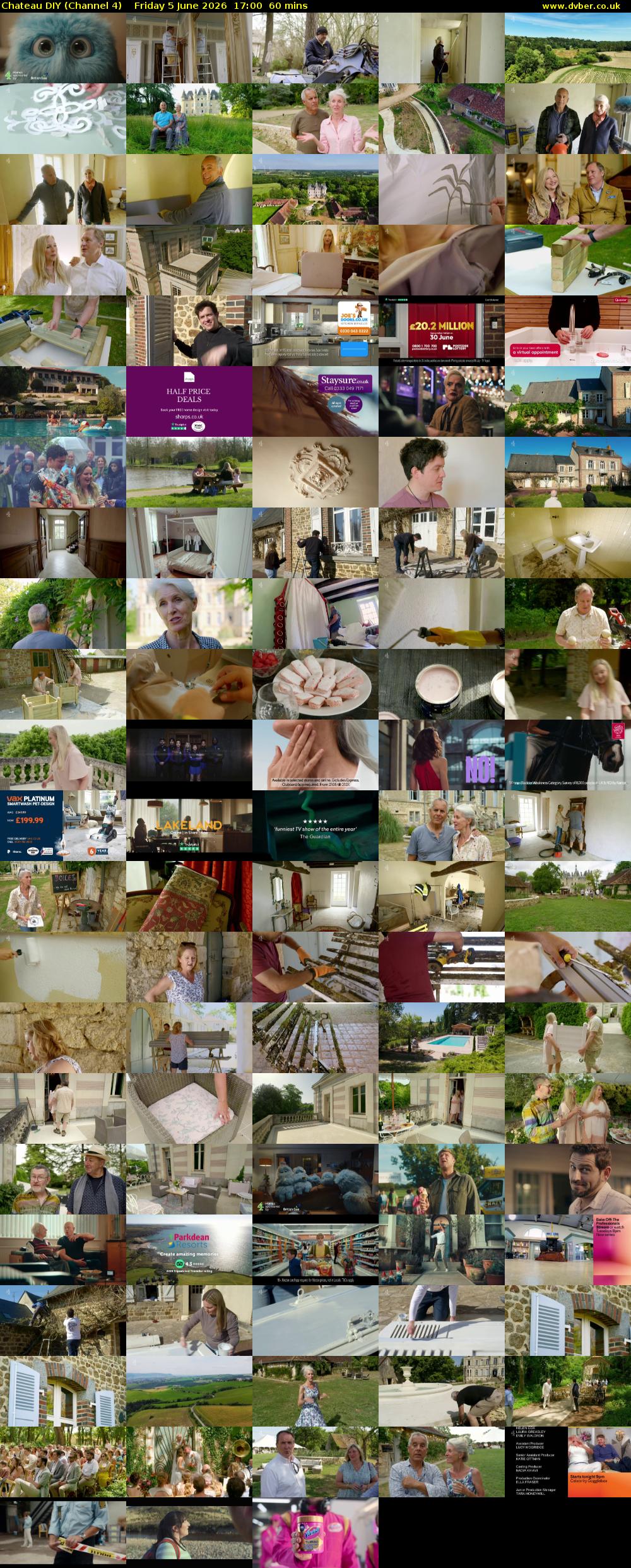 Chateau DIY (Channel 4) Friday 5 June 2026 17:00 - 18:00