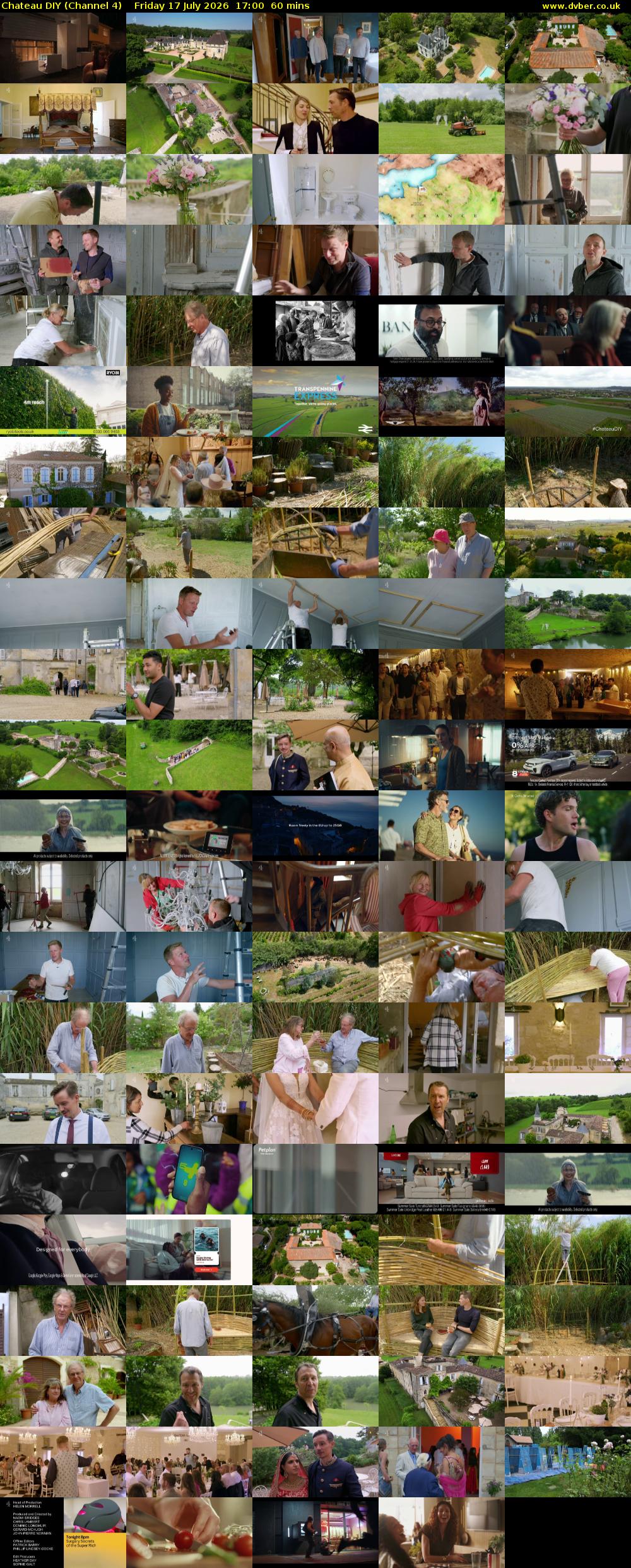 Chateau DIY (Channel 4) Friday 17 July 2026 17:00 - 18:00