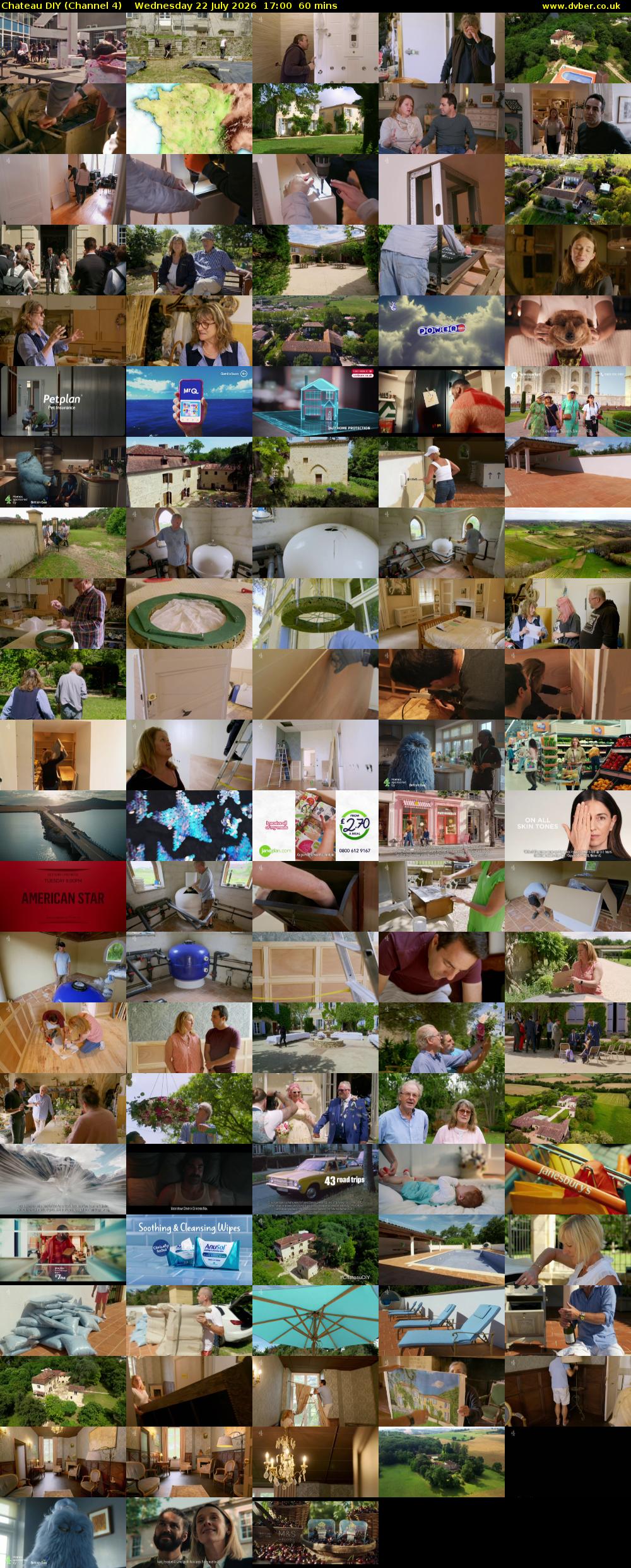 Chateau DIY (Channel 4) Wednesday 22 July 2026 17:00 - 18:00