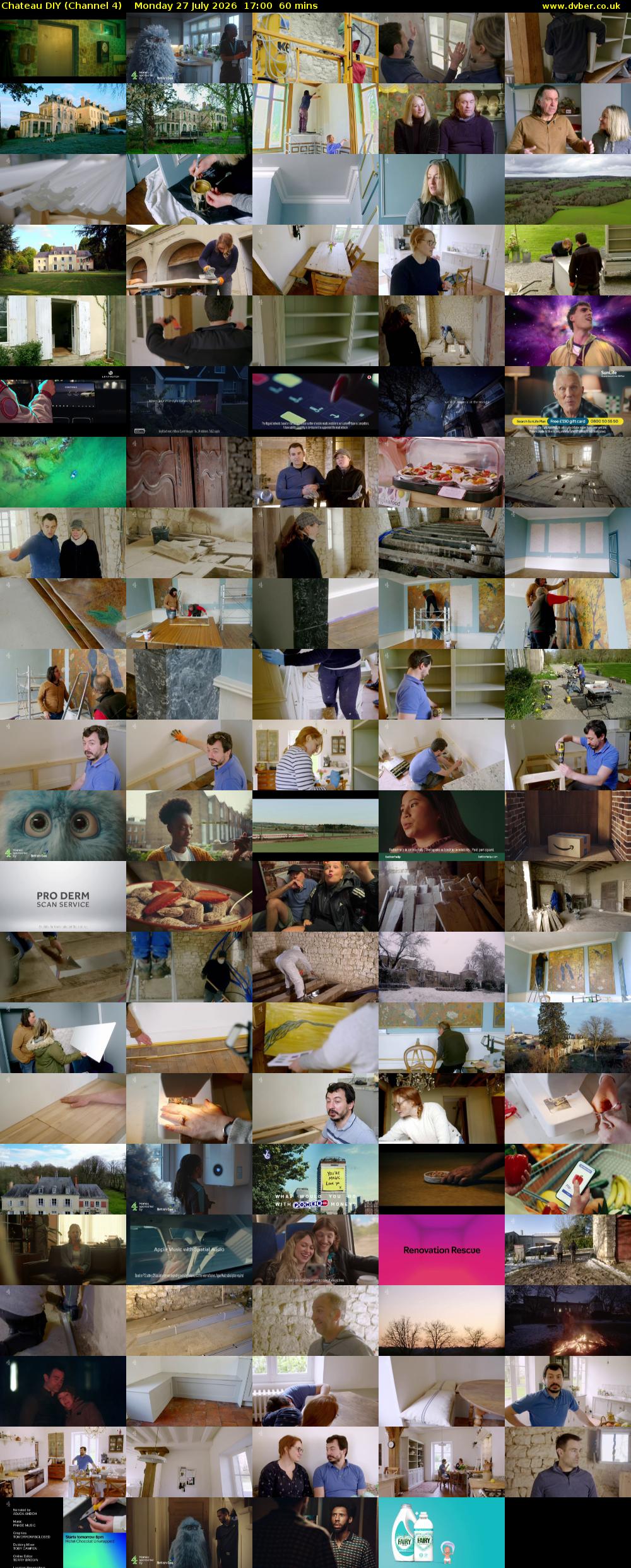 Chateau DIY (Channel 4) Monday 27 July 2026 17:00 - 18:00