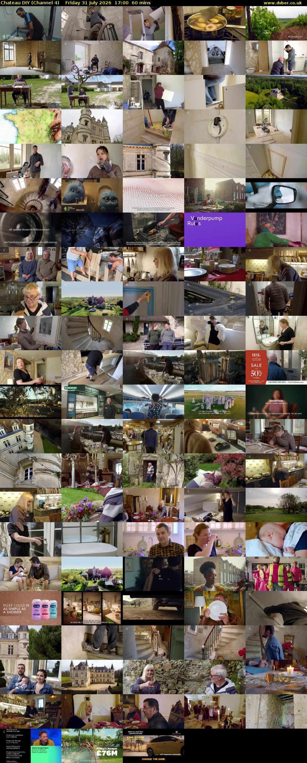 Chateau DIY (Channel 4) Friday 31 July 2026 17:00 - 18:00
