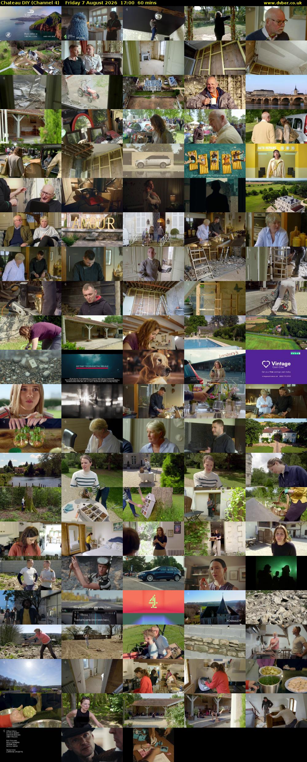 Chateau DIY (Channel 4) Friday 7 August 2026 17:00 - 18:00
