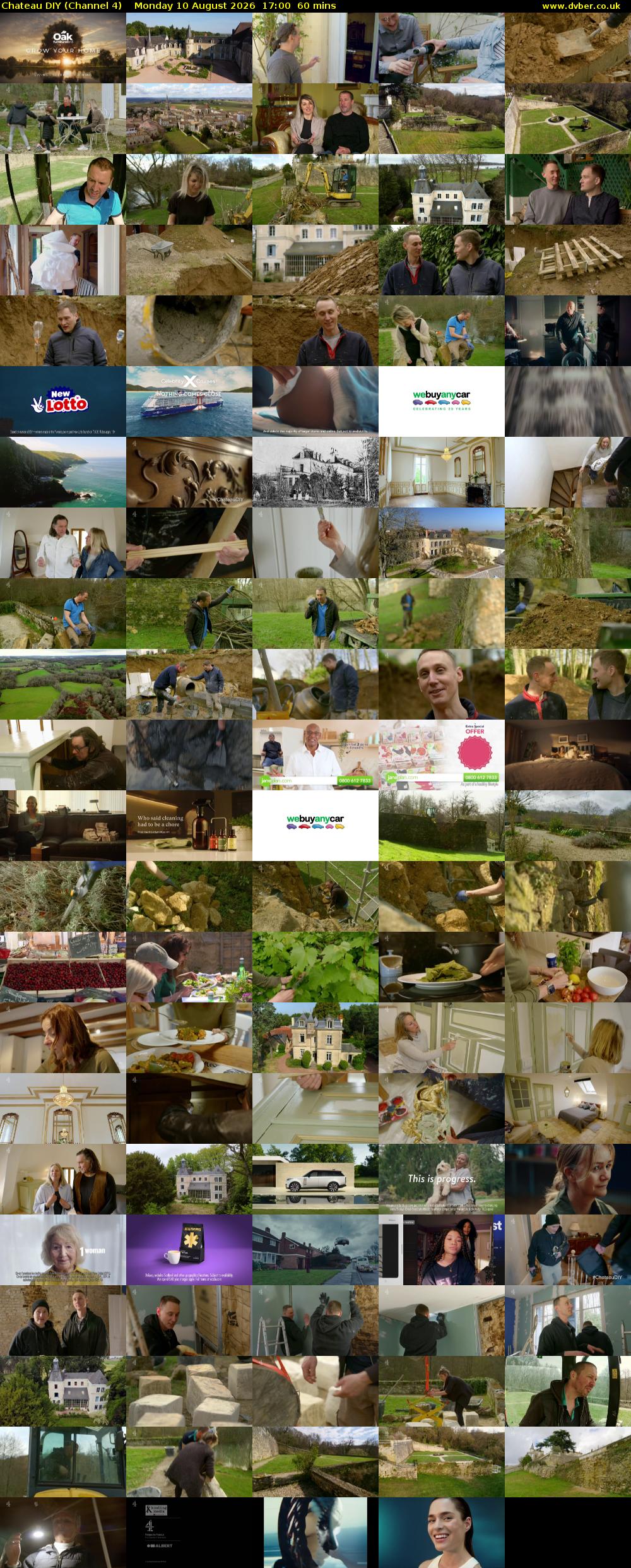 Chateau DIY (Channel 4) Monday 10 August 2026 17:00 - 18:00