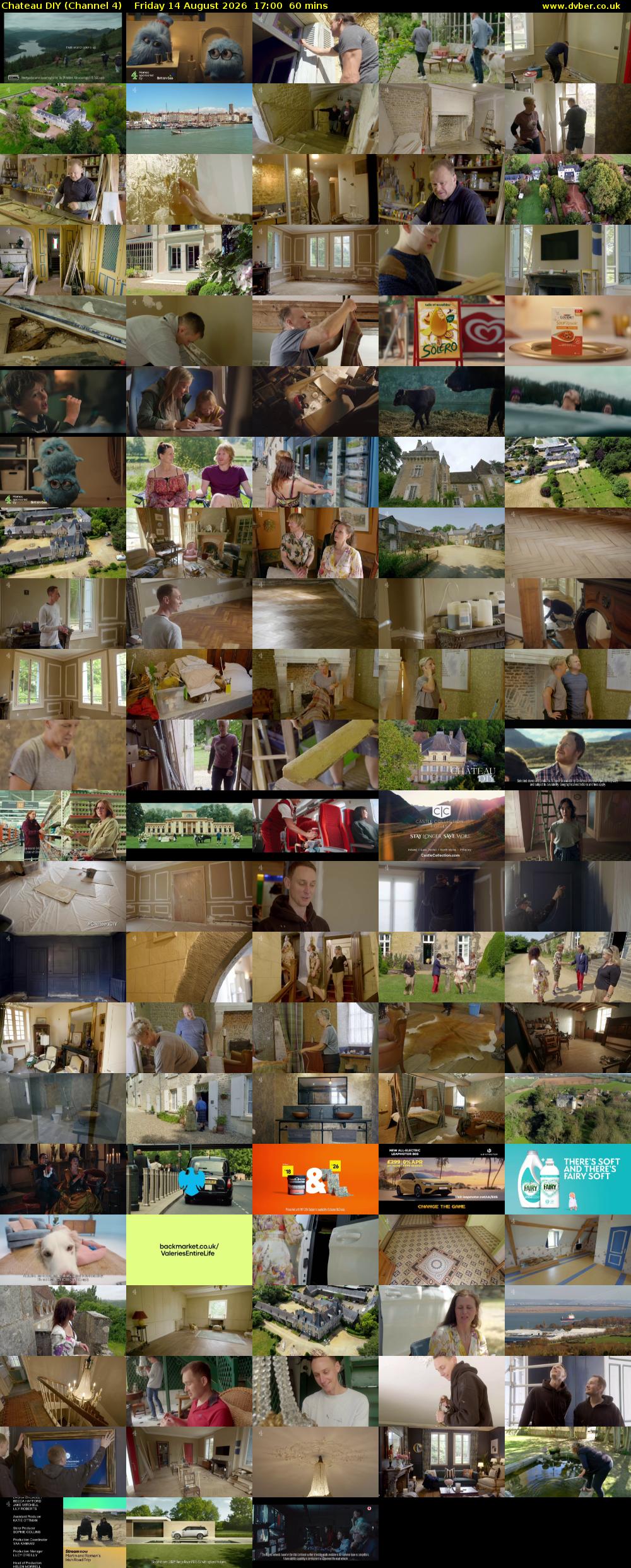 Chateau DIY (Channel 4) Friday 14 August 2026 17:00 - 18:00