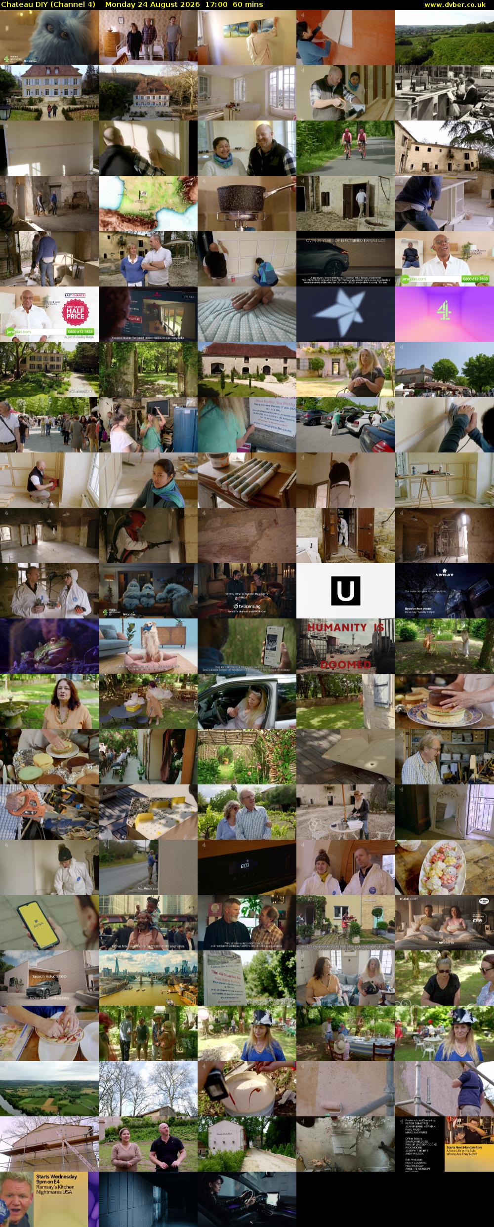 Chateau DIY (Channel 4) Monday 24 August 2026 17:00 - 18:00