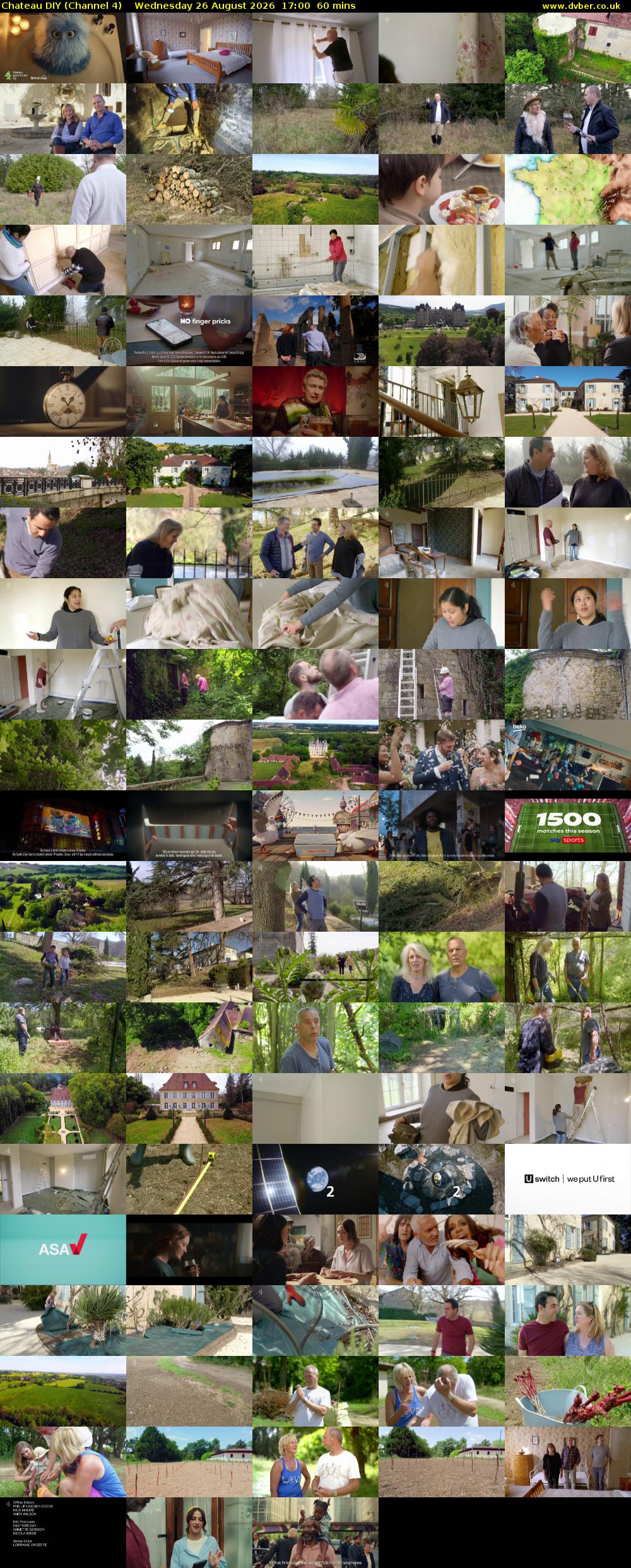 Chateau DIY (Channel 4) Wednesday 26 August 2026 17:00 - 18:00