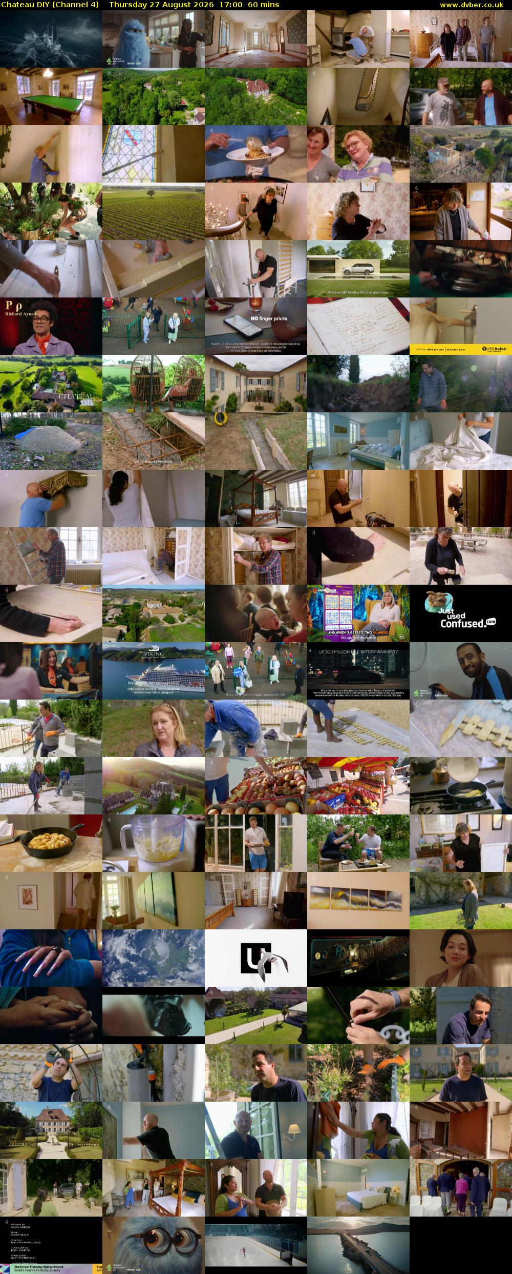 Chateau DIY (Channel 4) Thursday 27 August 2026 17:00 - 18:00