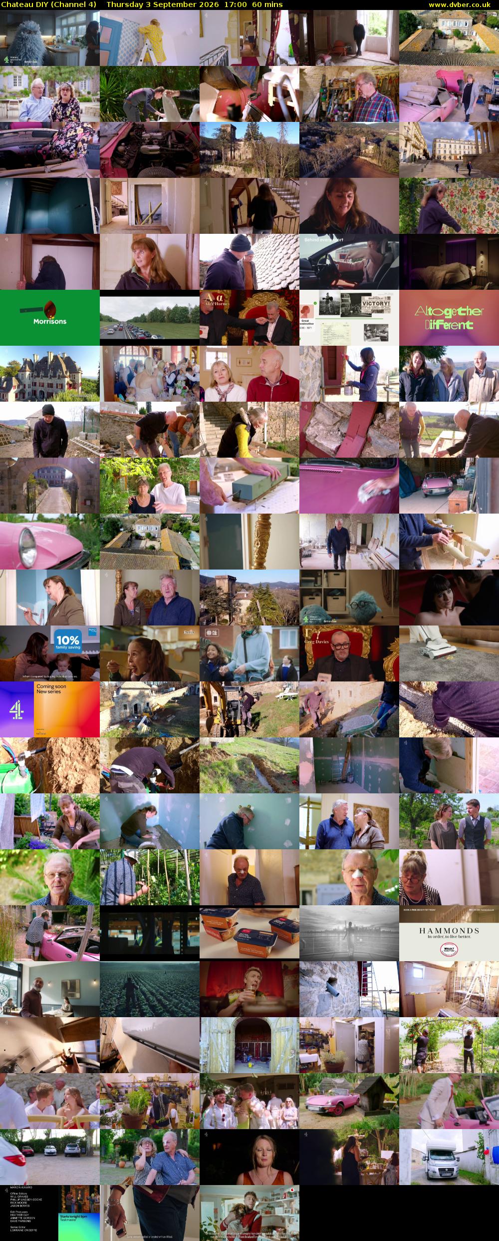 Chateau DIY (Channel 4) Thursday 3 September 2026 17:00 - 18:00
