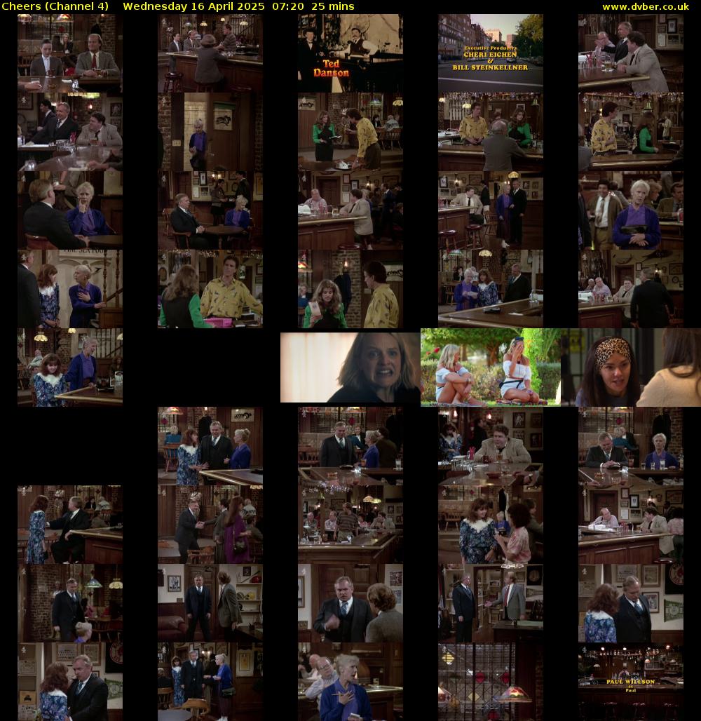 Cheers (Channel 4) Wednesday 16 April 2025 07:20 - 07:45