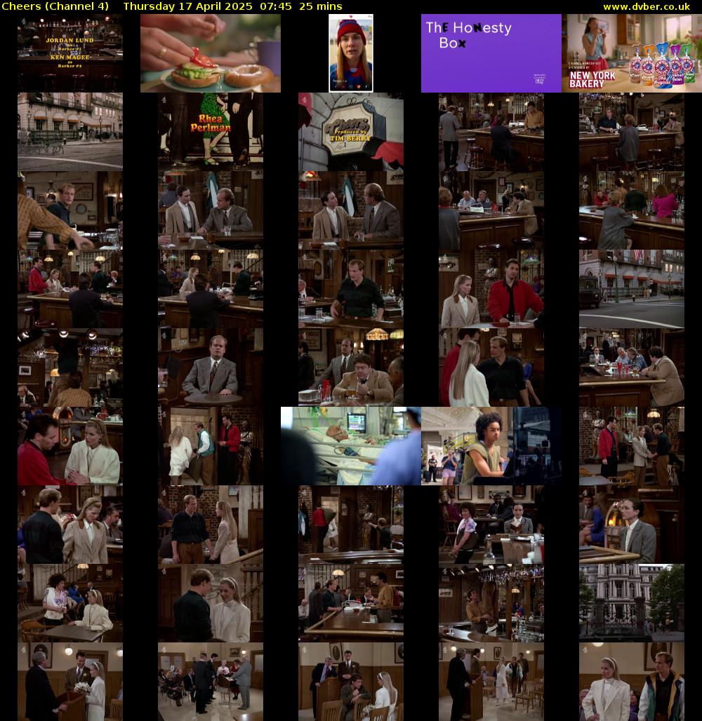 Cheers (Channel 4) Thursday 17 April 2025 07:45 - 08:10
