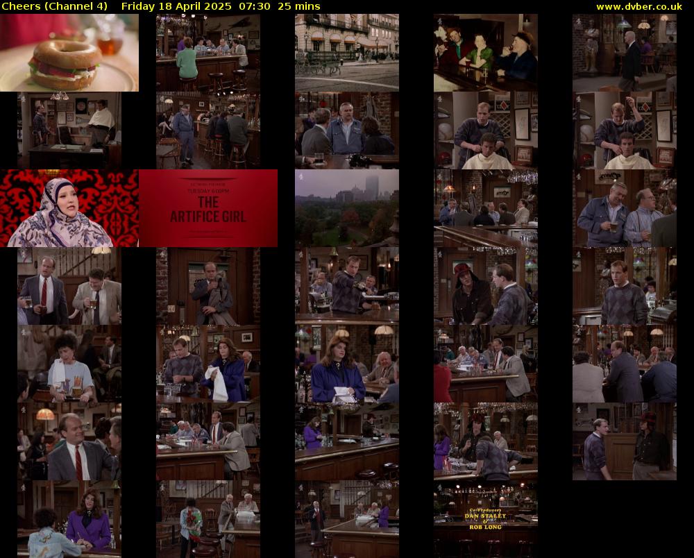 Cheers (Channel 4) Friday 18 April 2025 07:30 - 07:55