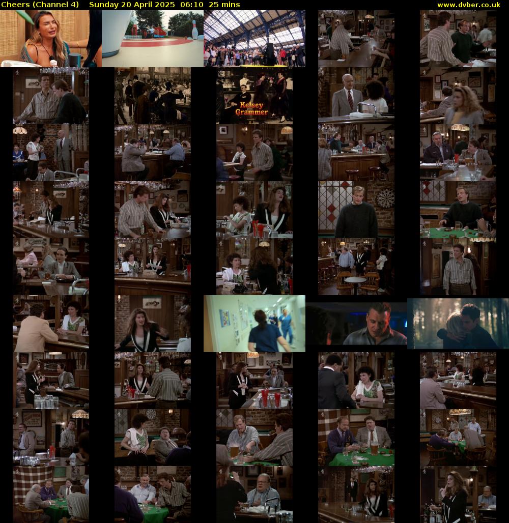 Cheers (Channel 4) Sunday 20 April 2025 06:10 - 06:35