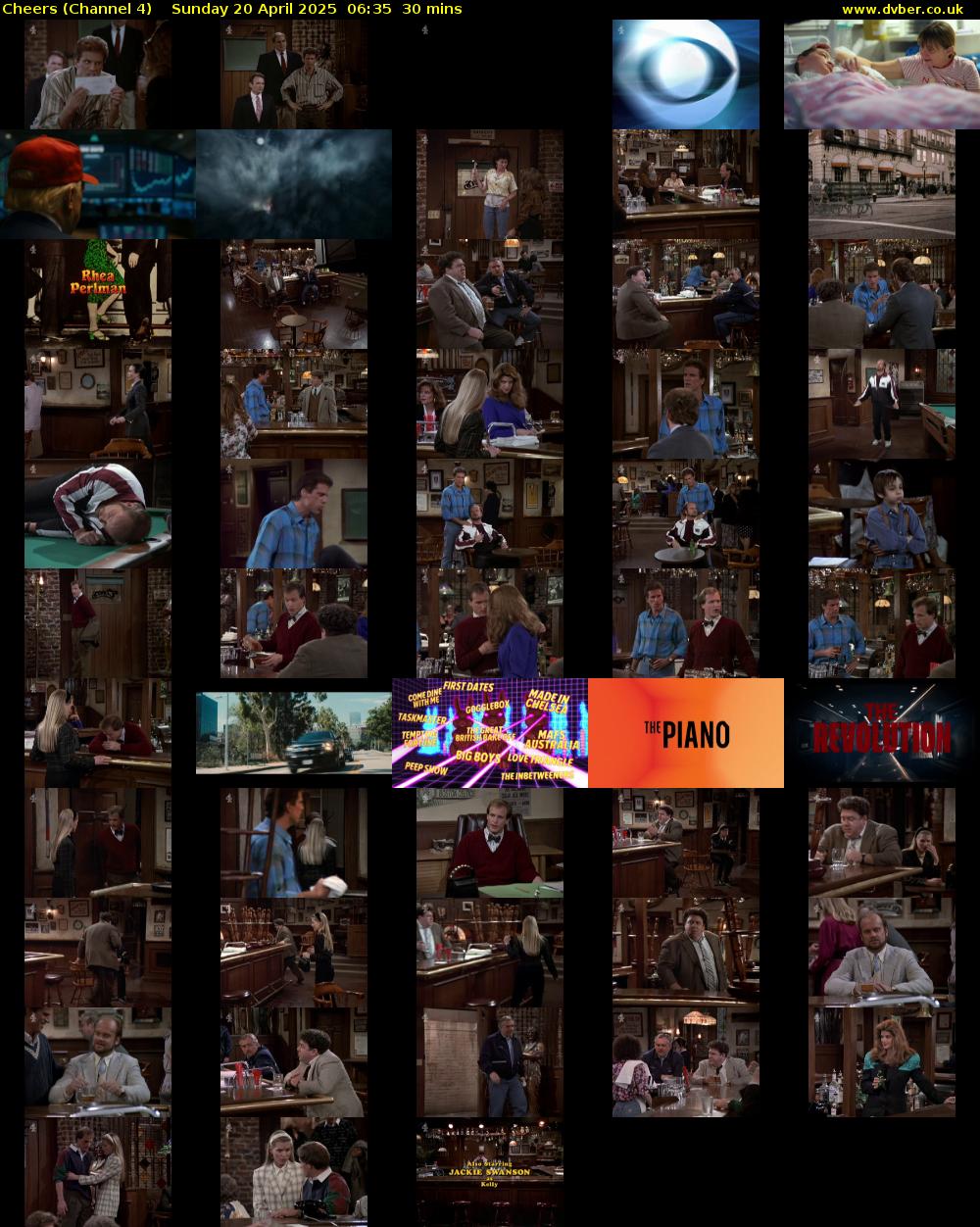 Cheers (Channel 4) Sunday 20 April 2025 06:35 - 07:05
