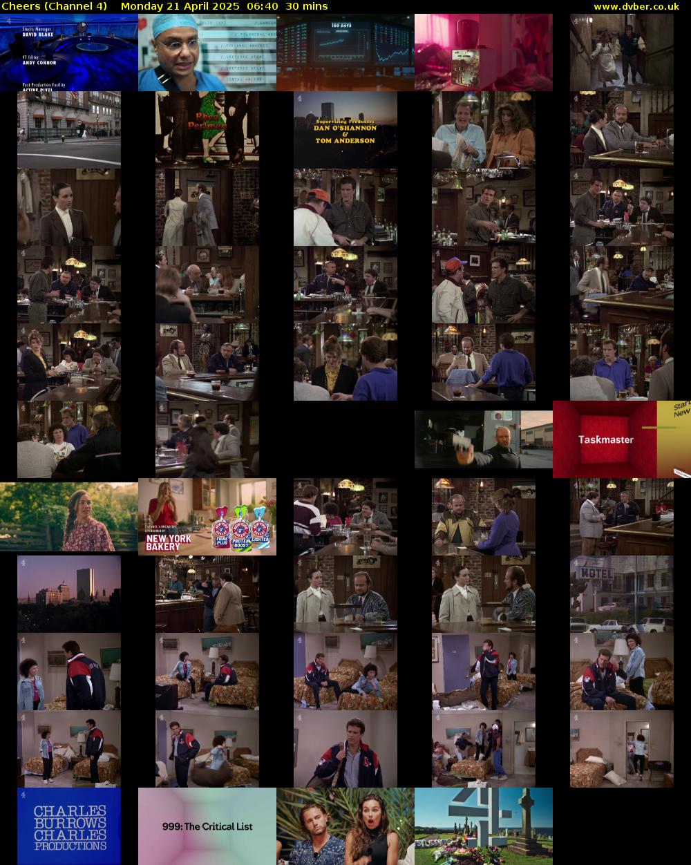 Cheers (Channel 4) Monday 21 April 2025 06:40 - 07:10