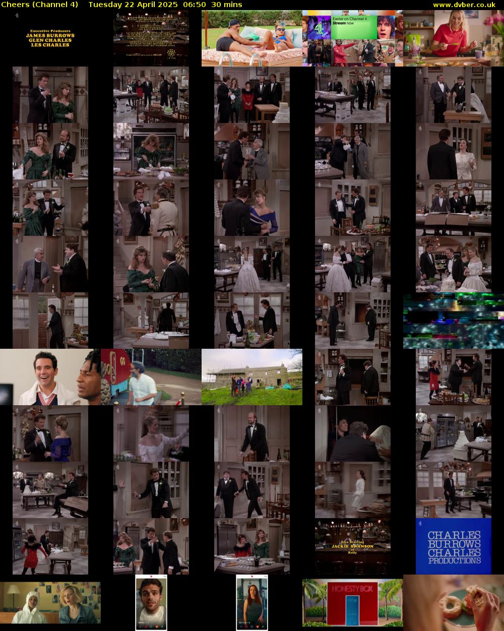 Cheers (Channel 4) Tuesday 22 April 2025 06:50 - 07:20