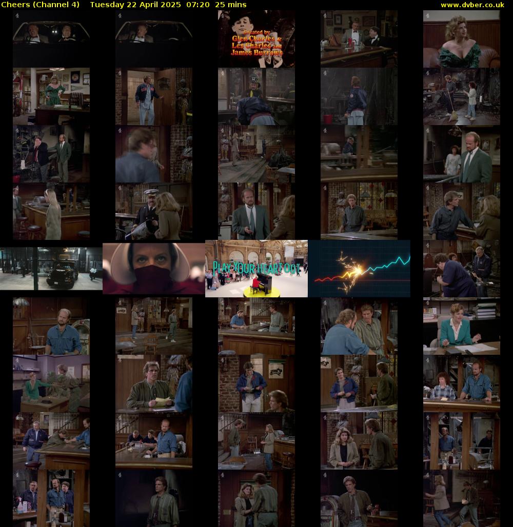 Cheers (Channel 4) Tuesday 22 April 2025 07:20 - 07:45