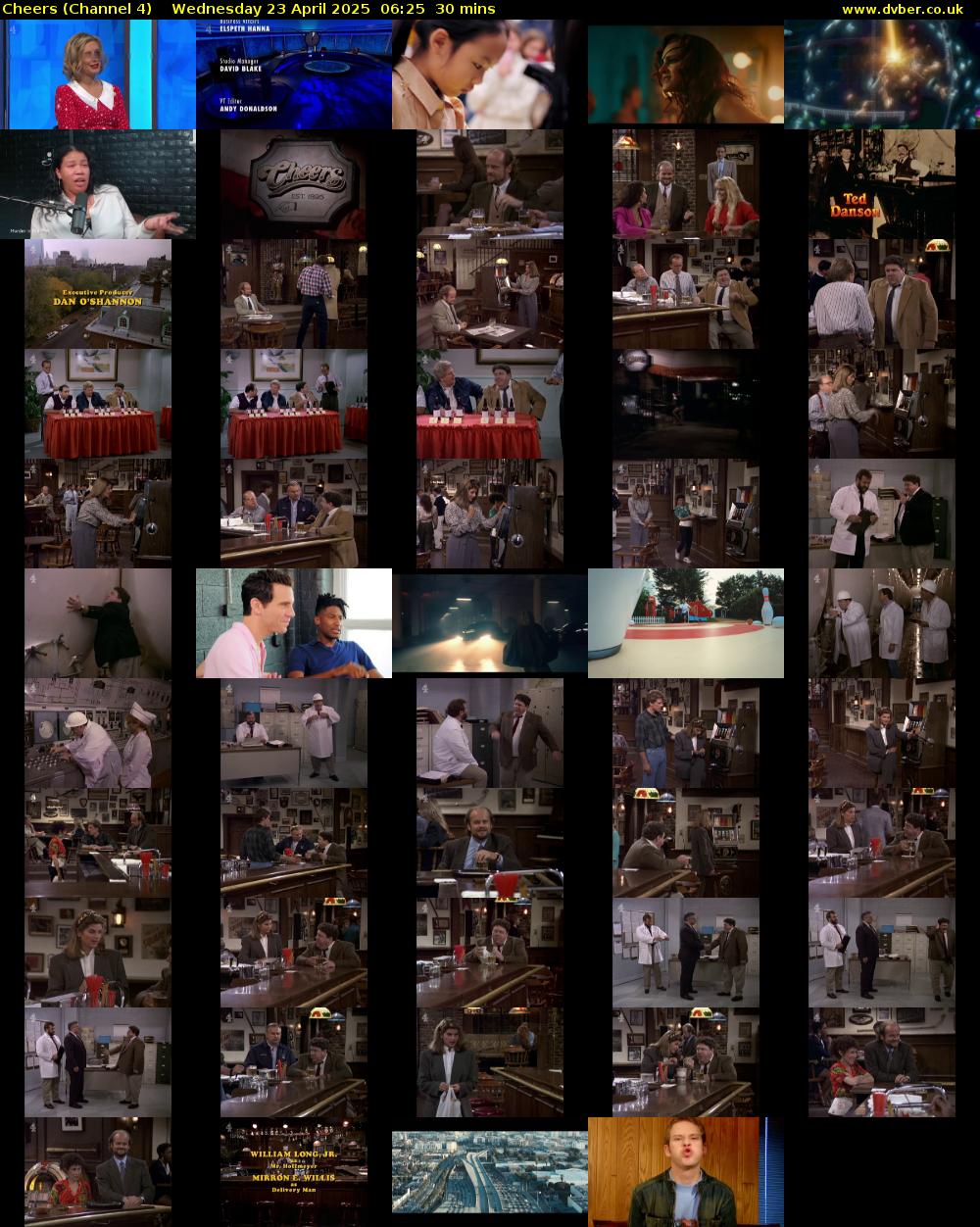Cheers (Channel 4) Wednesday 23 April 2025 06:25 - 06:55