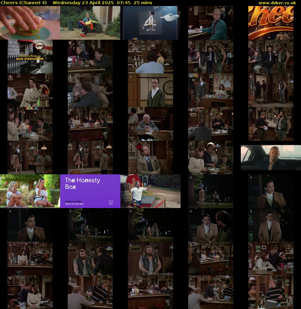 Cheers (Channel 4) Wednesday 23 April 2025 07:45 - 08:10