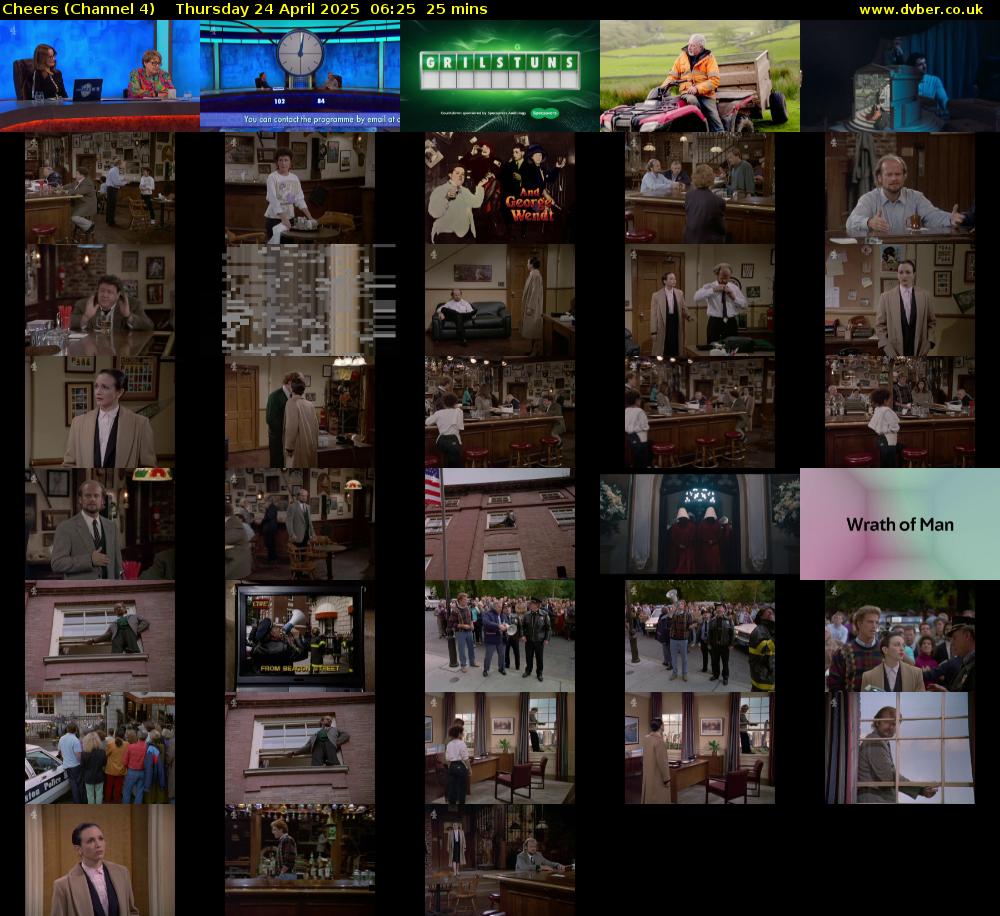 Cheers (Channel 4) Thursday 24 April 2025 06:25 - 06:50
