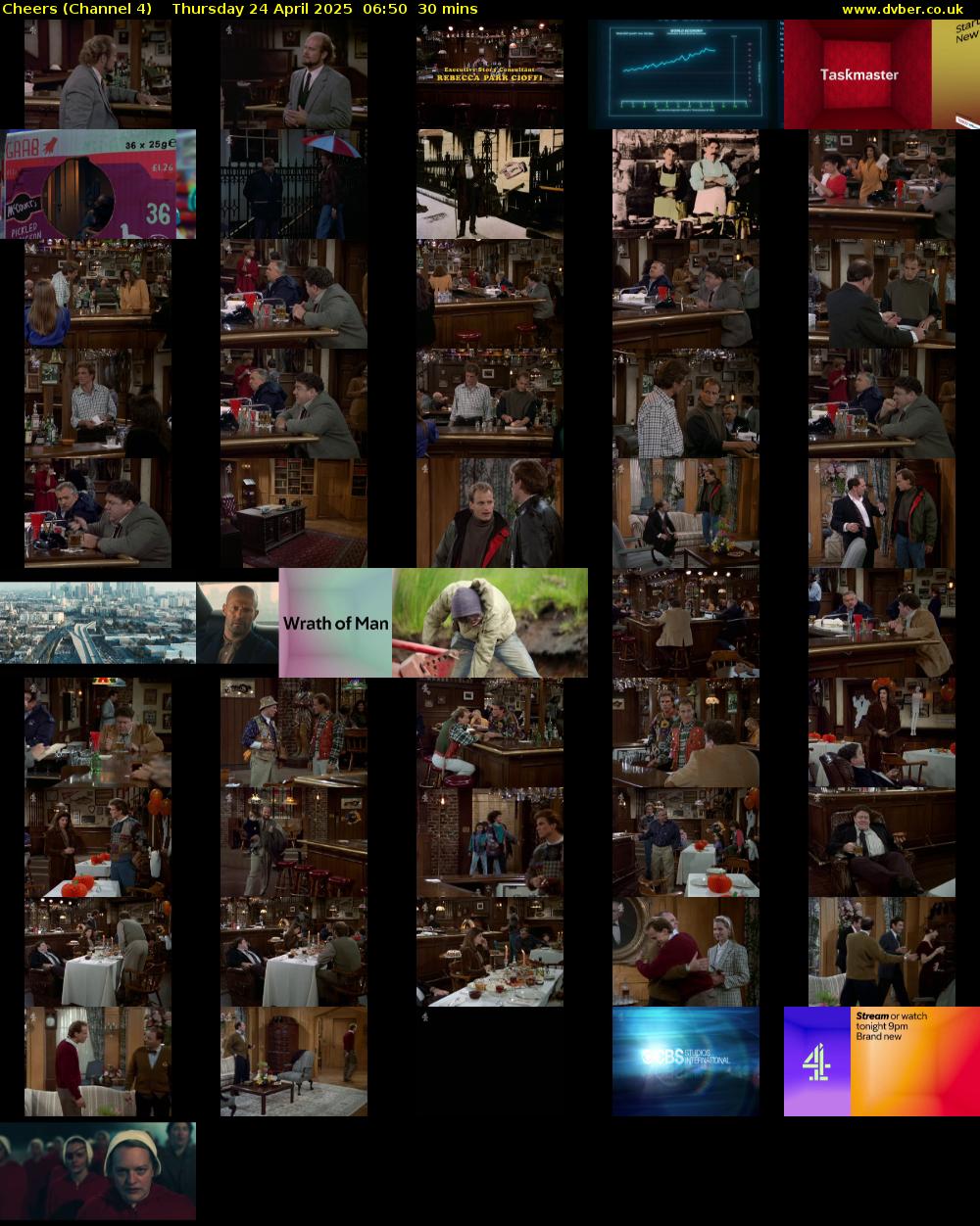 Cheers (Channel 4) Thursday 24 April 2025 06:50 - 07:20