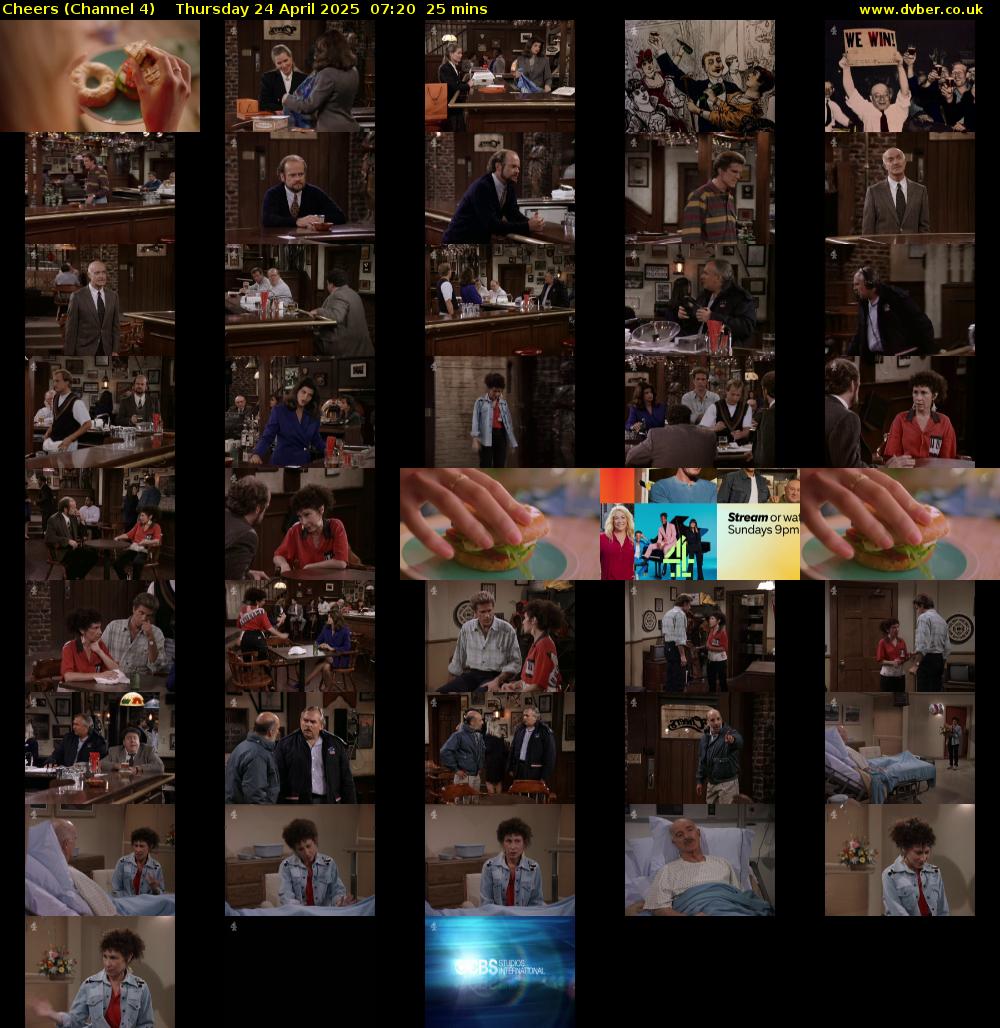 Cheers (Channel 4) Thursday 24 April 2025 07:20 - 07:45