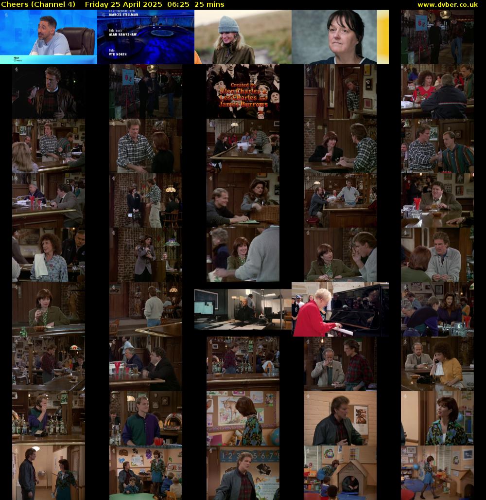 Cheers (Channel 4) Friday 25 April 2025 06:25 - 06:50