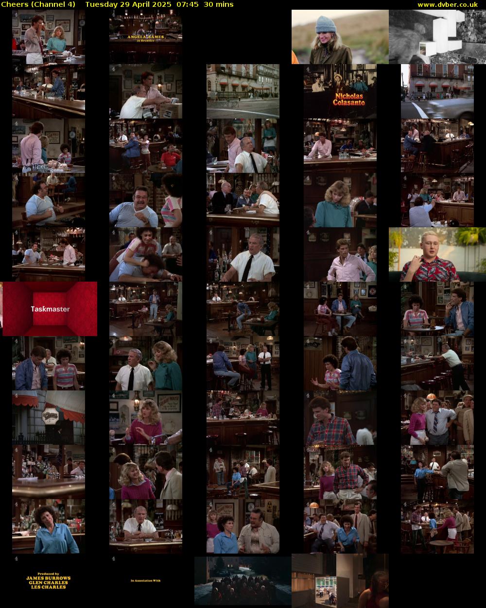 Cheers (Channel 4) Tuesday 29 April 2025 07:45 - 08:15