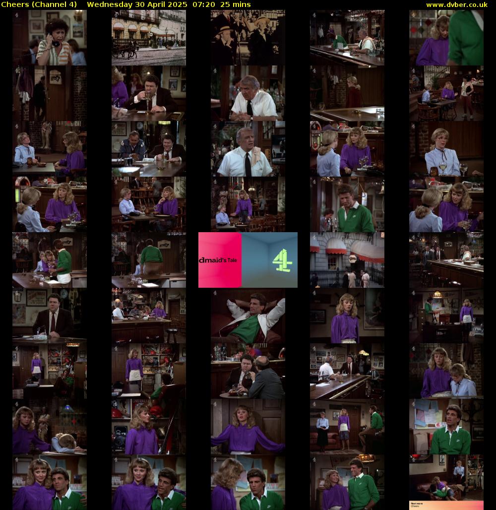 Cheers (Channel 4) Wednesday 30 April 2025 07:20 - 07:45