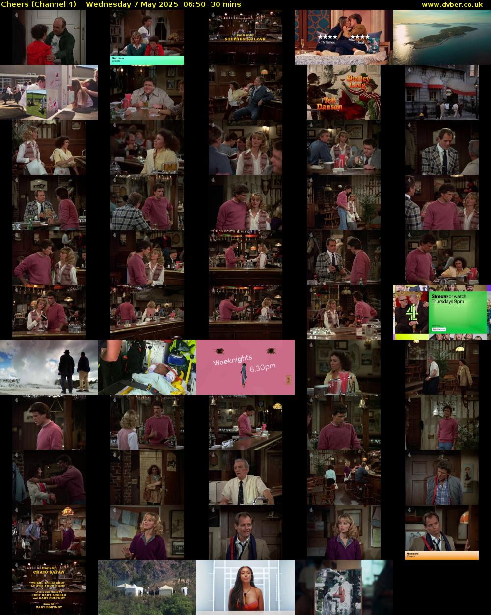 Cheers (Channel 4) Wednesday 7 May 2025 06:50 - 07:20