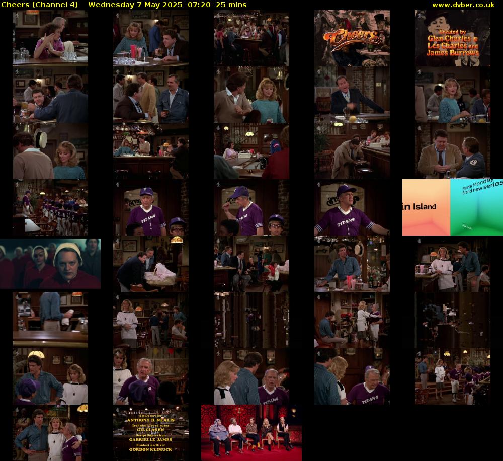 Cheers (Channel 4) Wednesday 7 May 2025 07:20 - 07:45